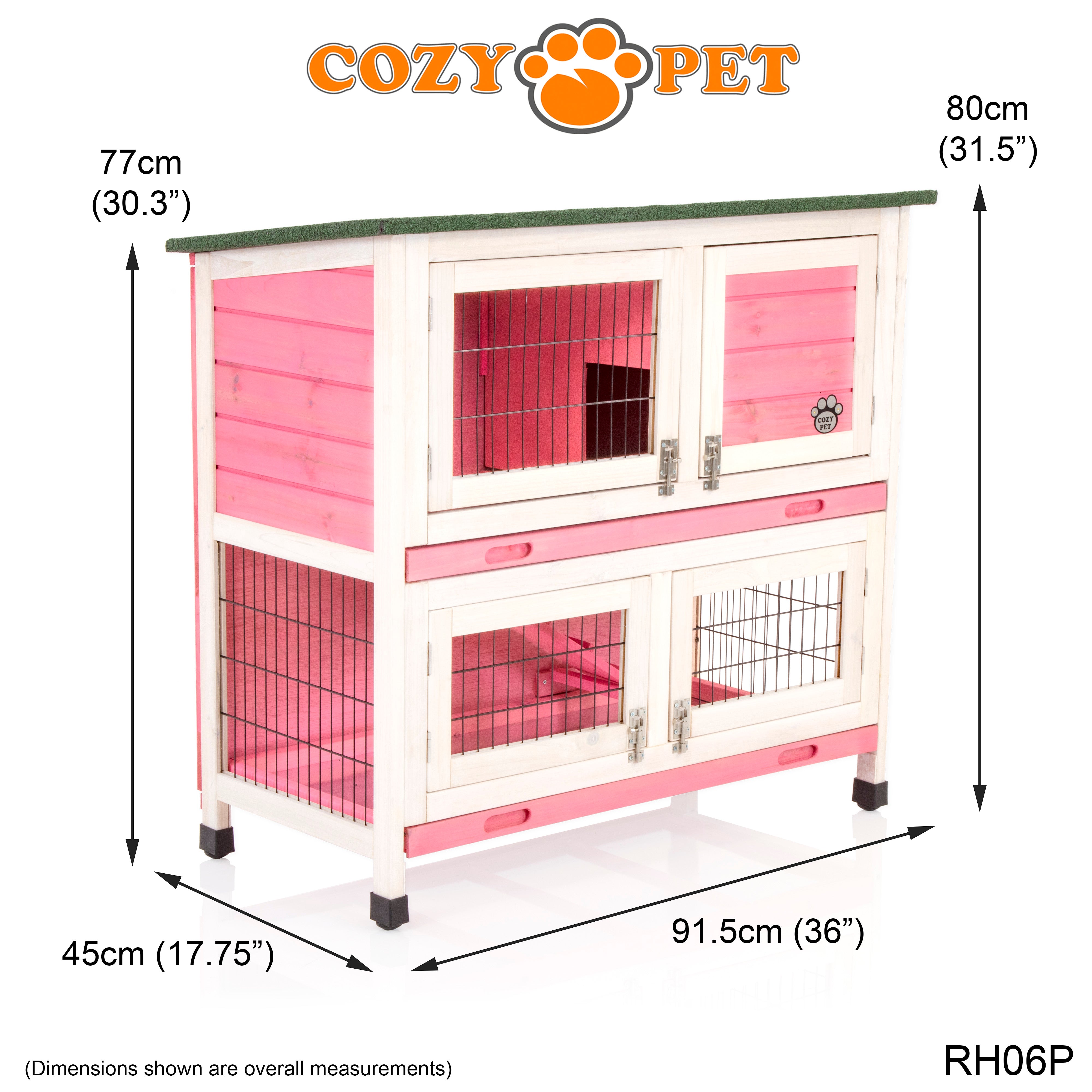 Rabbit Hutch 3ft - Pink - RH06P