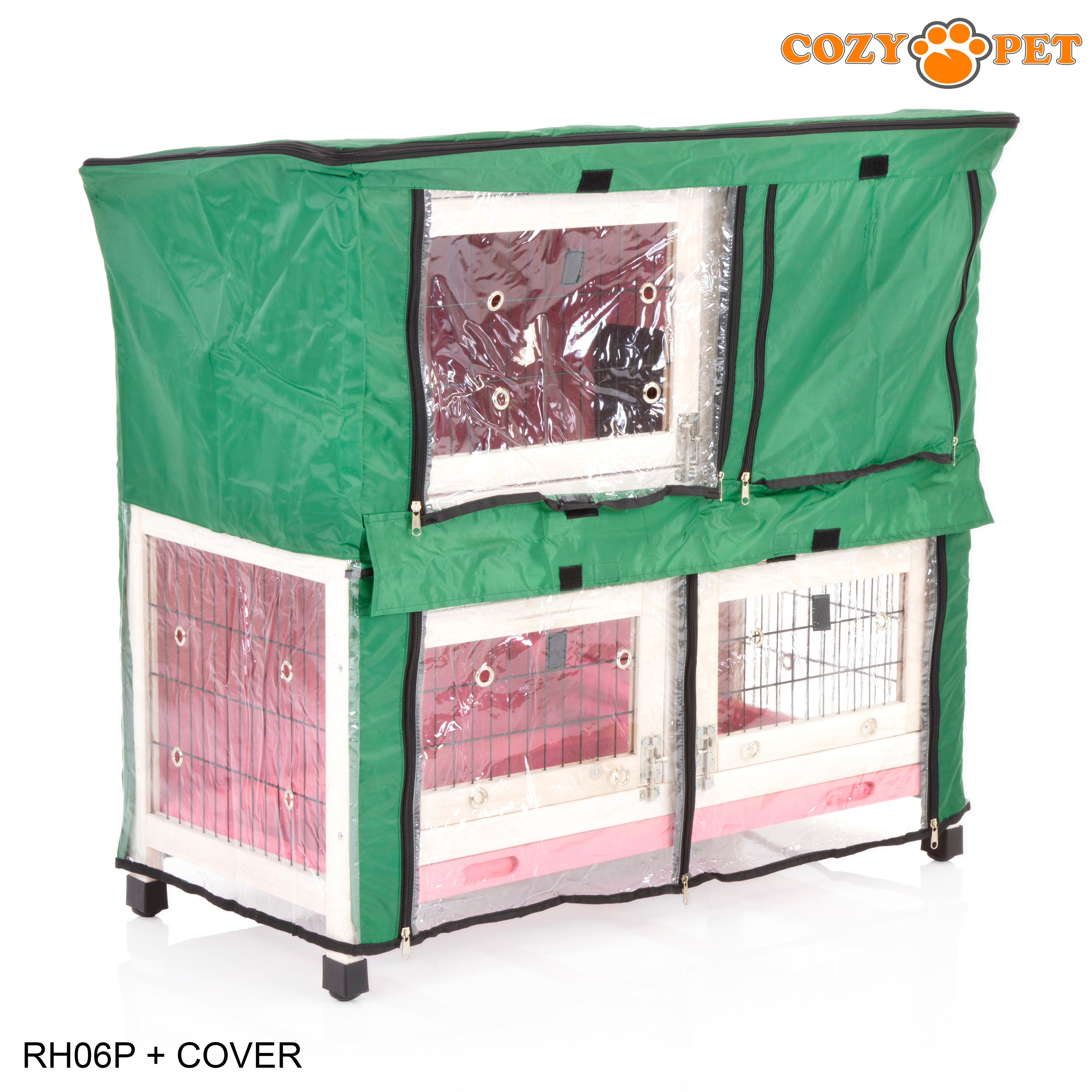 Rabbit Hutch 3ft in Pink with Cover - Pink - RH06P + RH06C