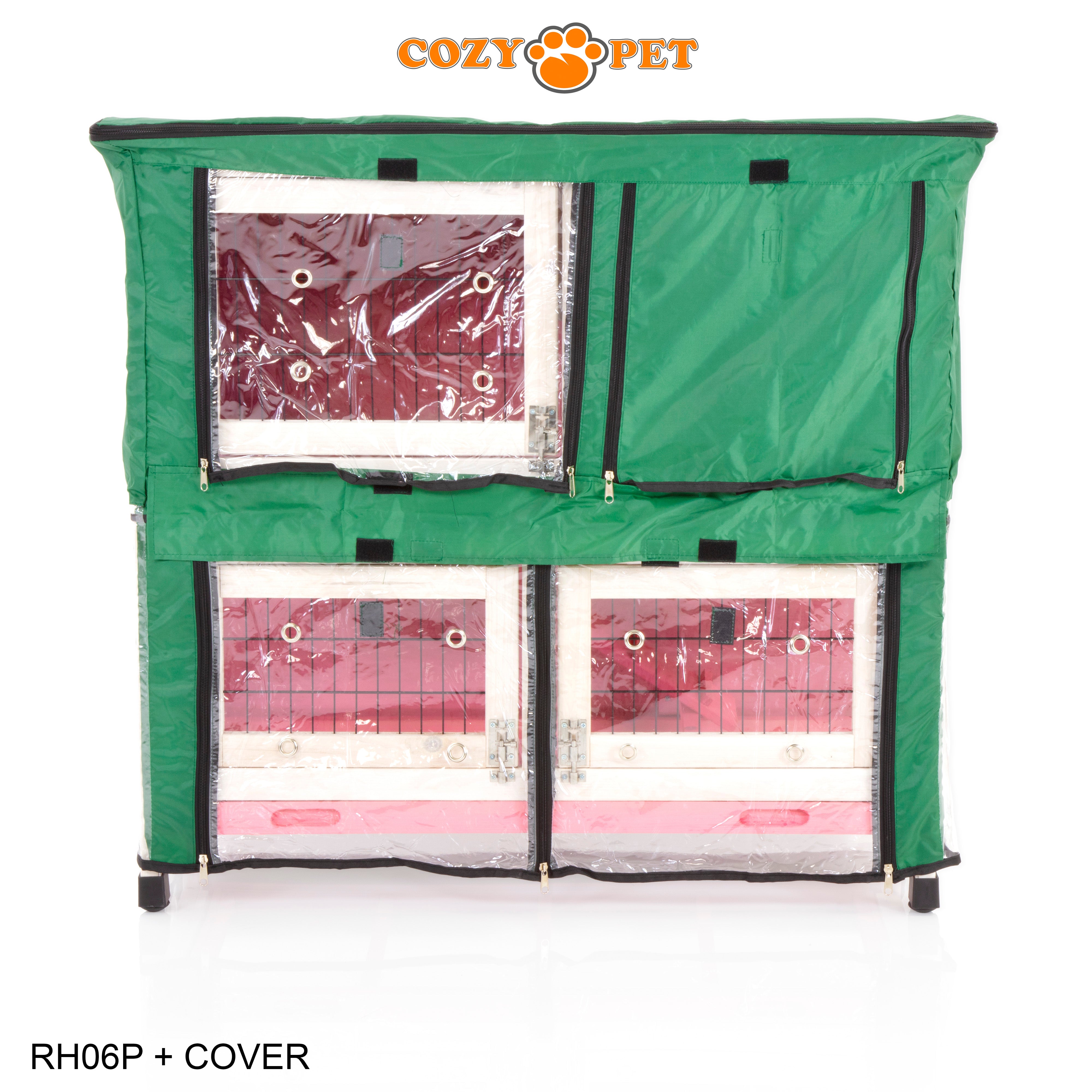 Rabbit Hutch 3ft in Pink with Cover - Pink - RH06P + RH06C