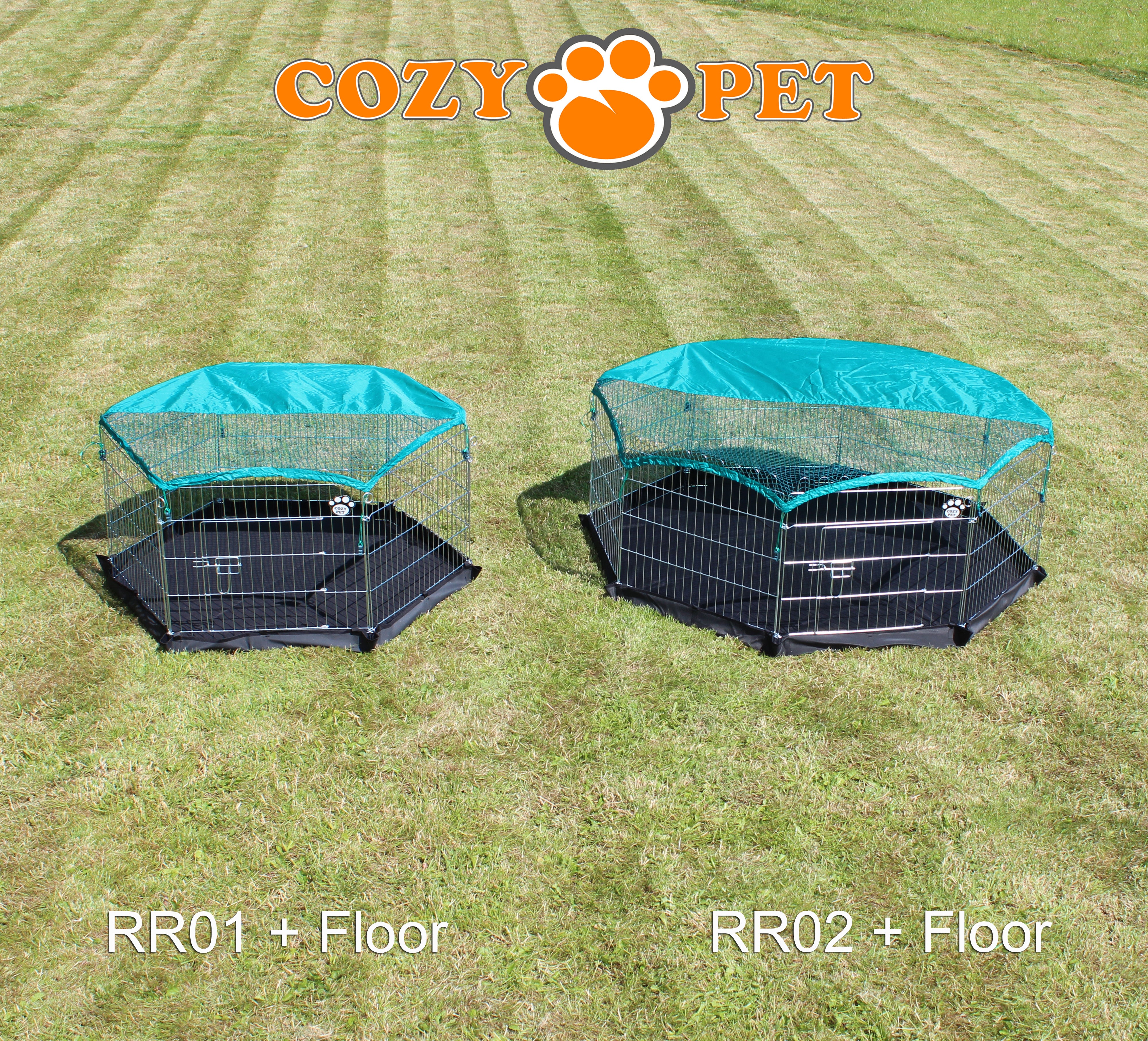 Rabbit Run 6 Panel with Sunshade and Floor Model RR01 + Floor