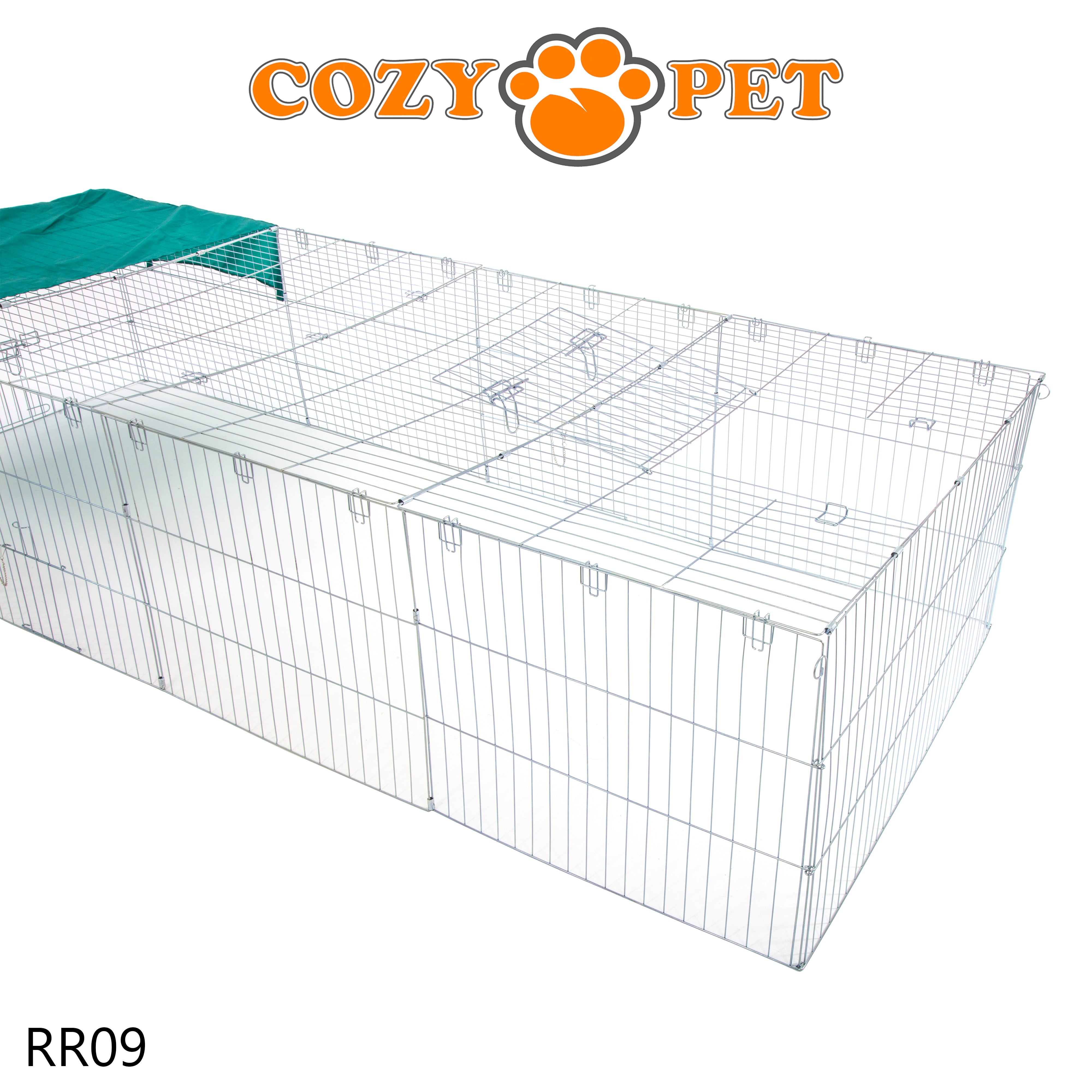 2.85m XXL Rectangular Rabbit Run with Sunshade Model RR09