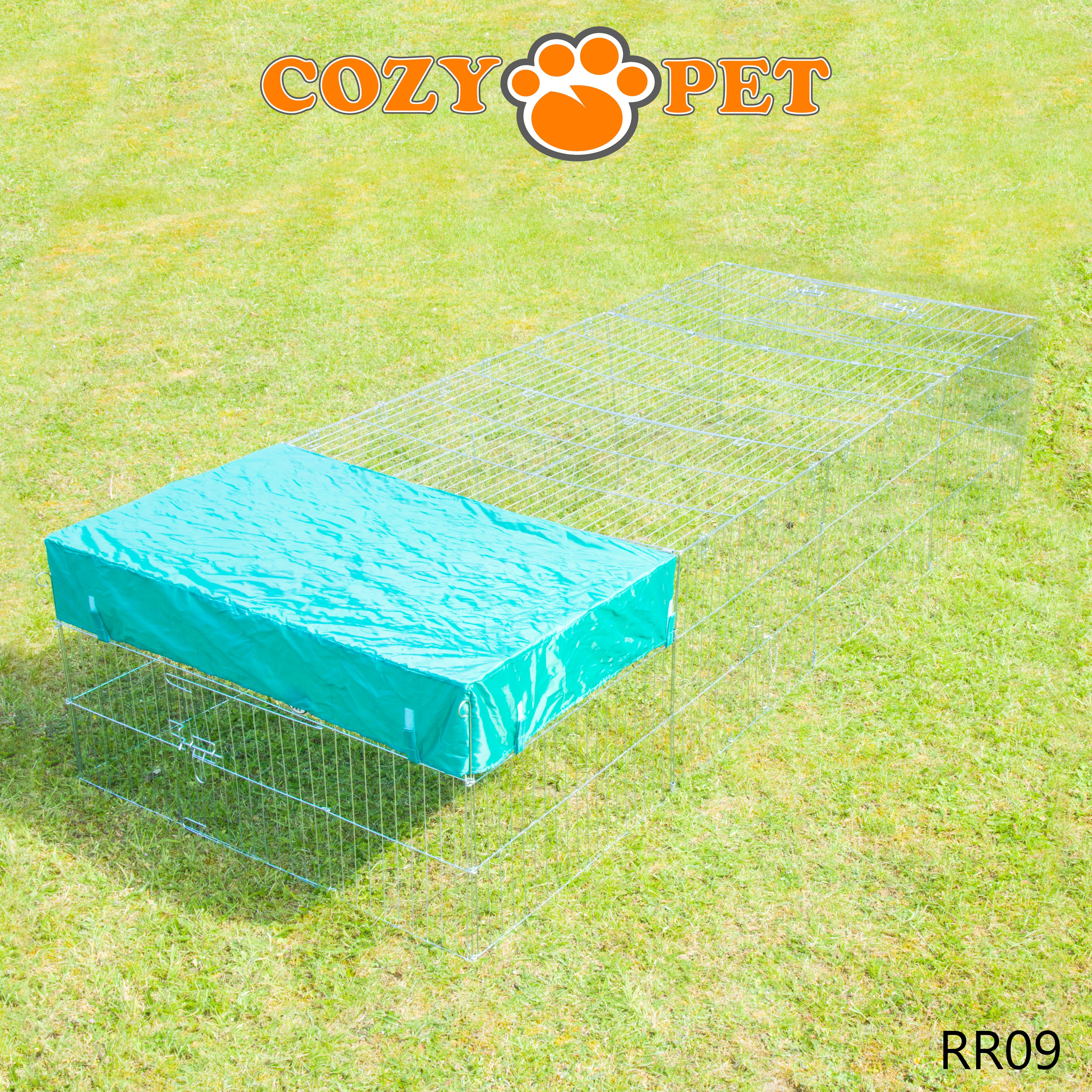 2.85m XXL Rectangular Rabbit Run with Sunshade Model RR09