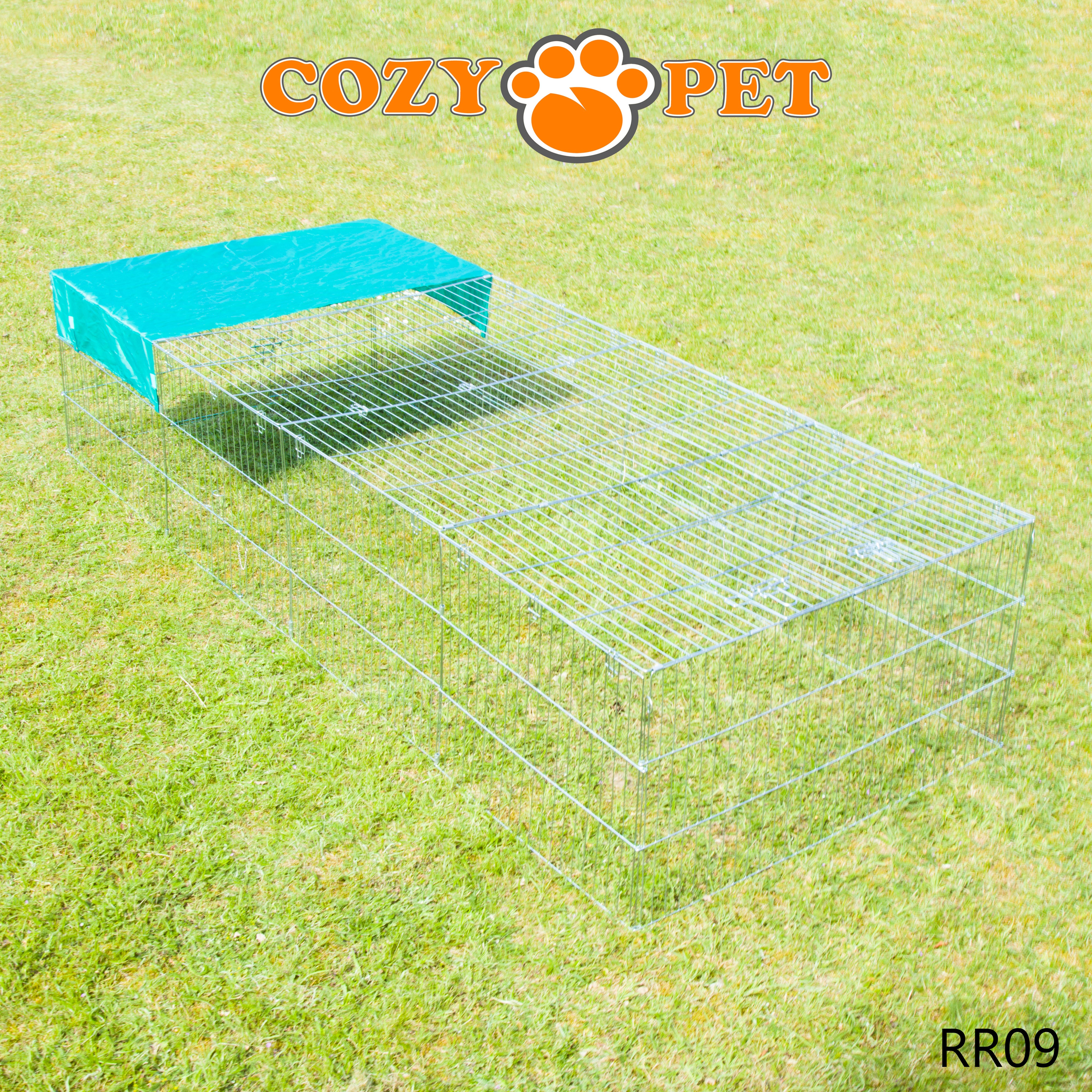 2.85m XXL Rectangular Rabbit Run with Sunshade Model RR09