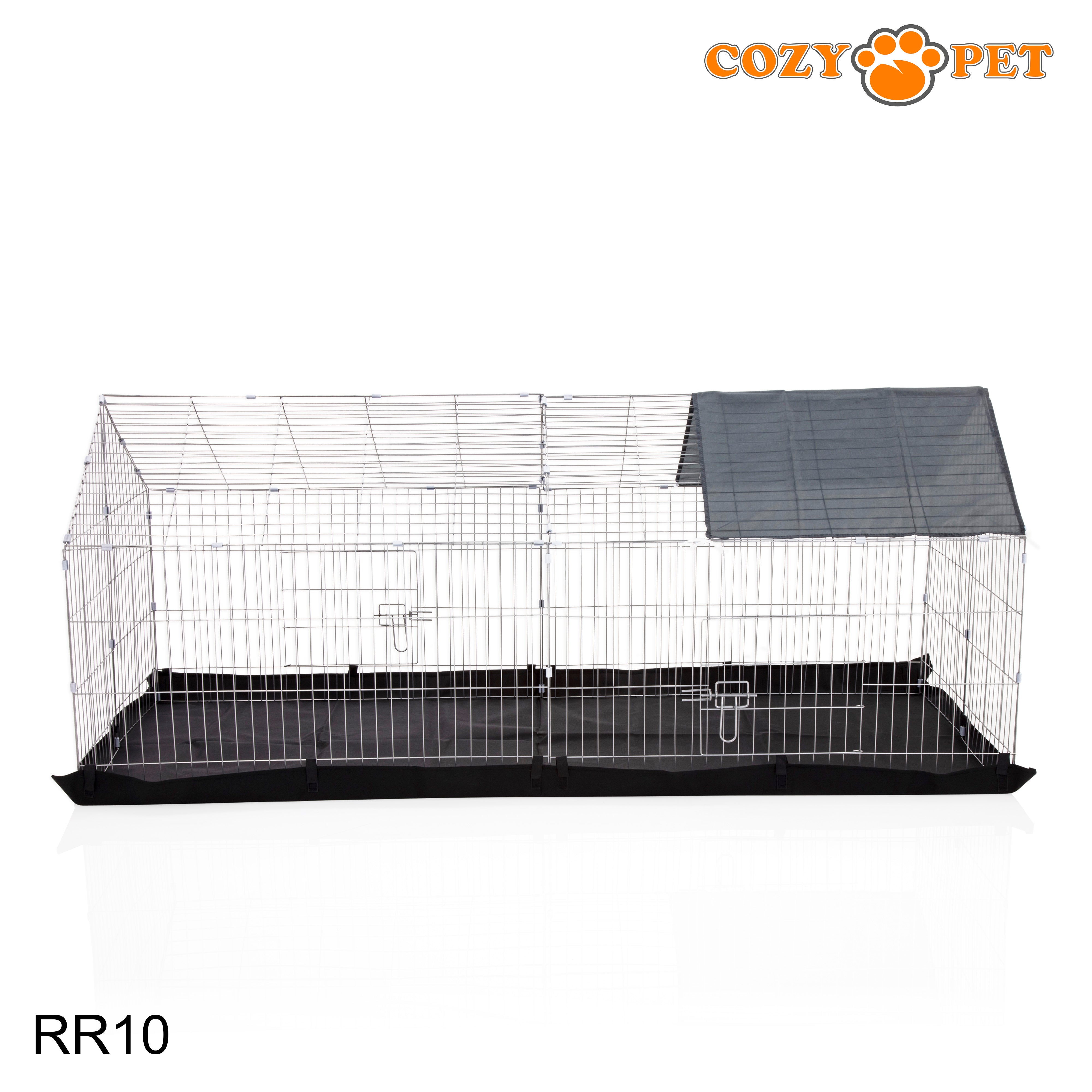 Rectangular Rabbit Run with Floor and Sunshade Model RR10 + Floor