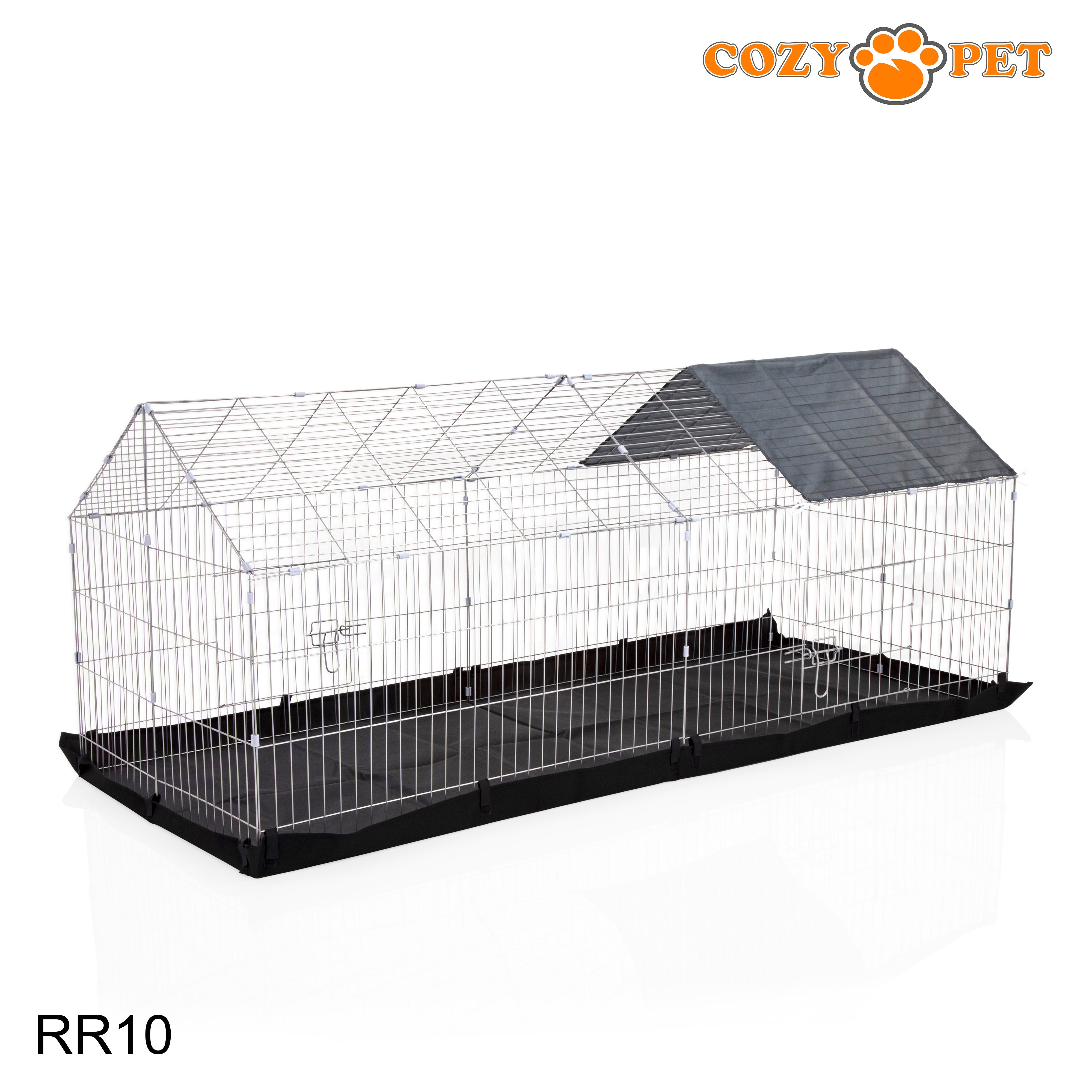 Rectangular Rabbit Run with Floor and Sunshade Model RR10 + Floor