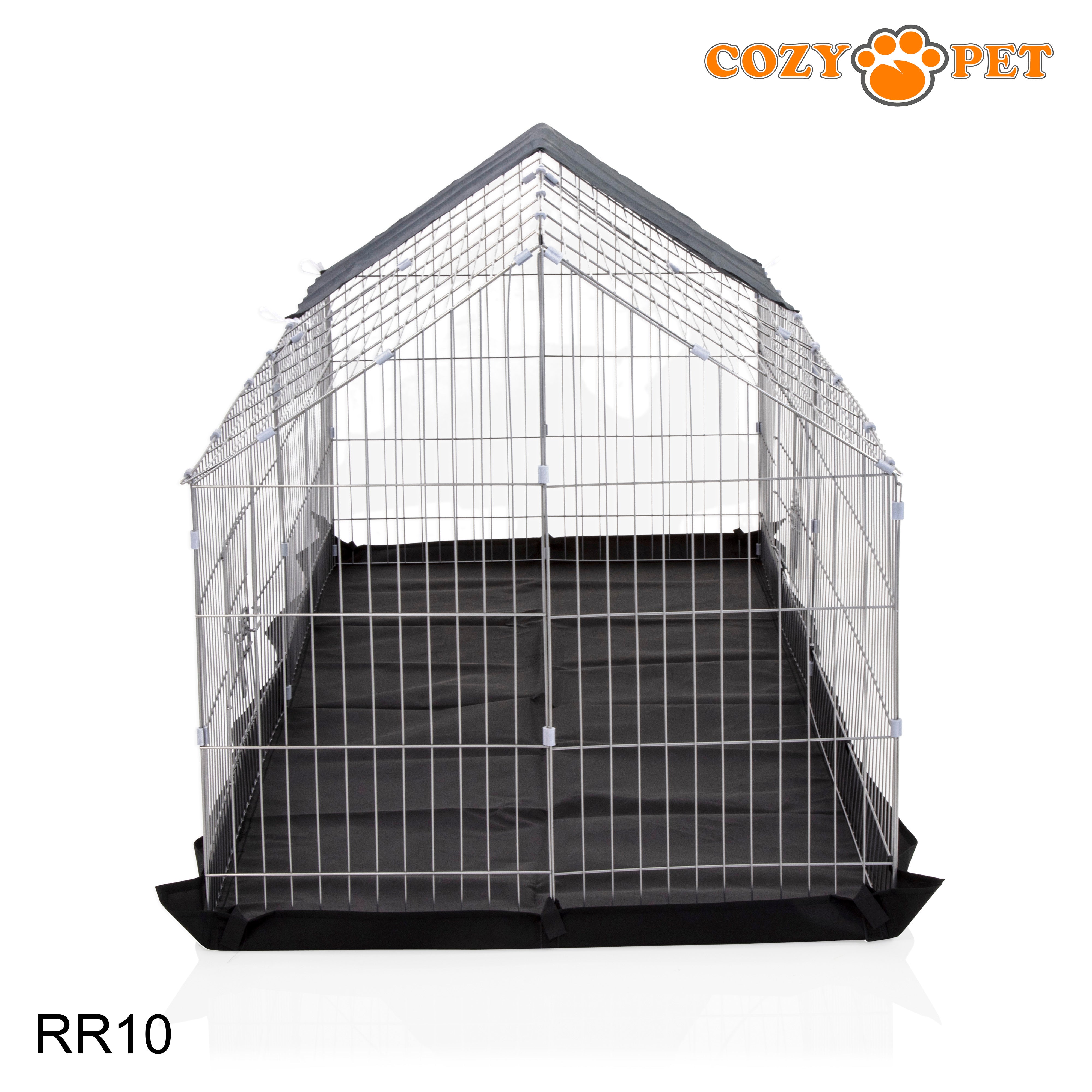 Rectangular Rabbit Run with Floor and Sunshade Model RR10 + Floor