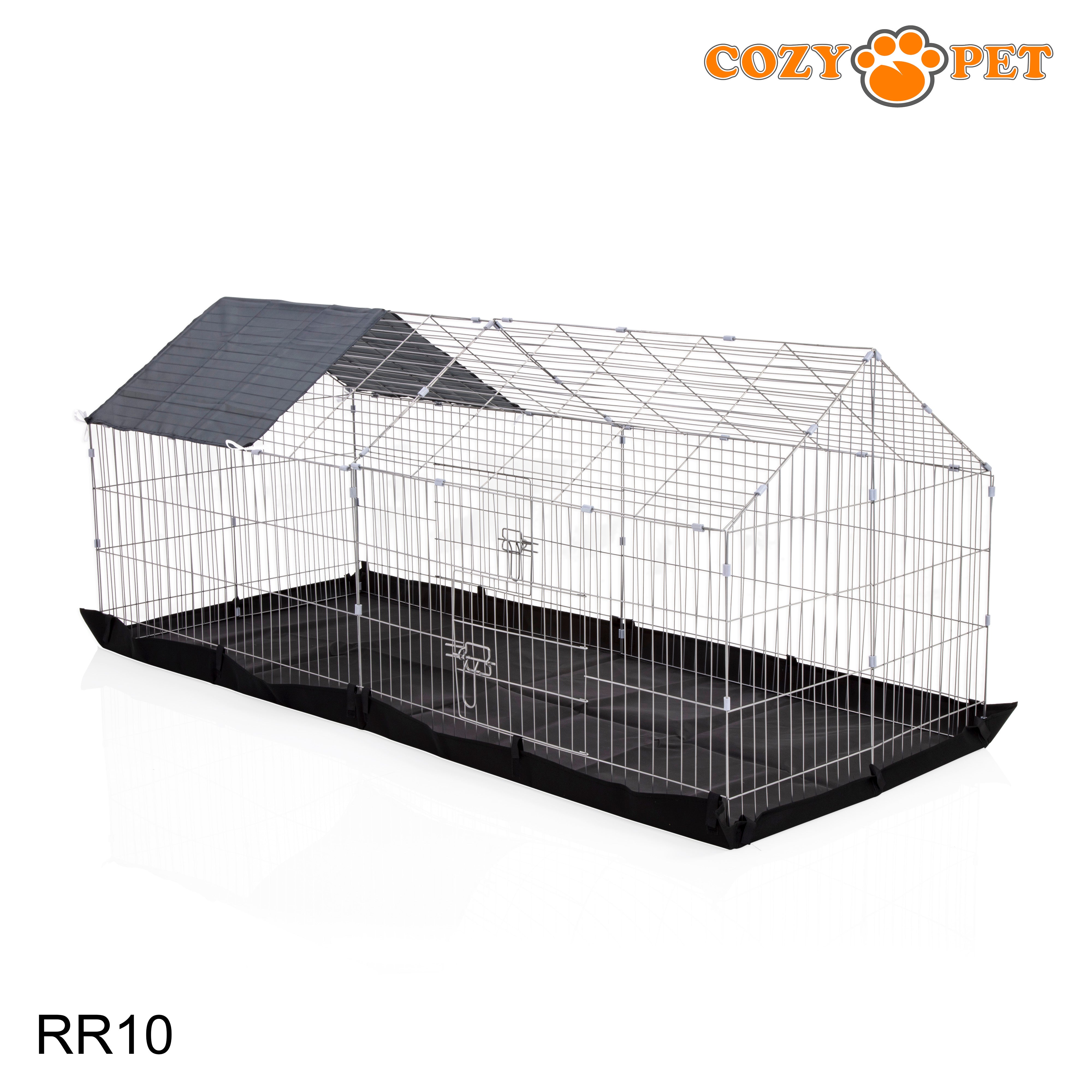 Rectangular Rabbit Run with Floor and Sunshade Model RR10 + Floor