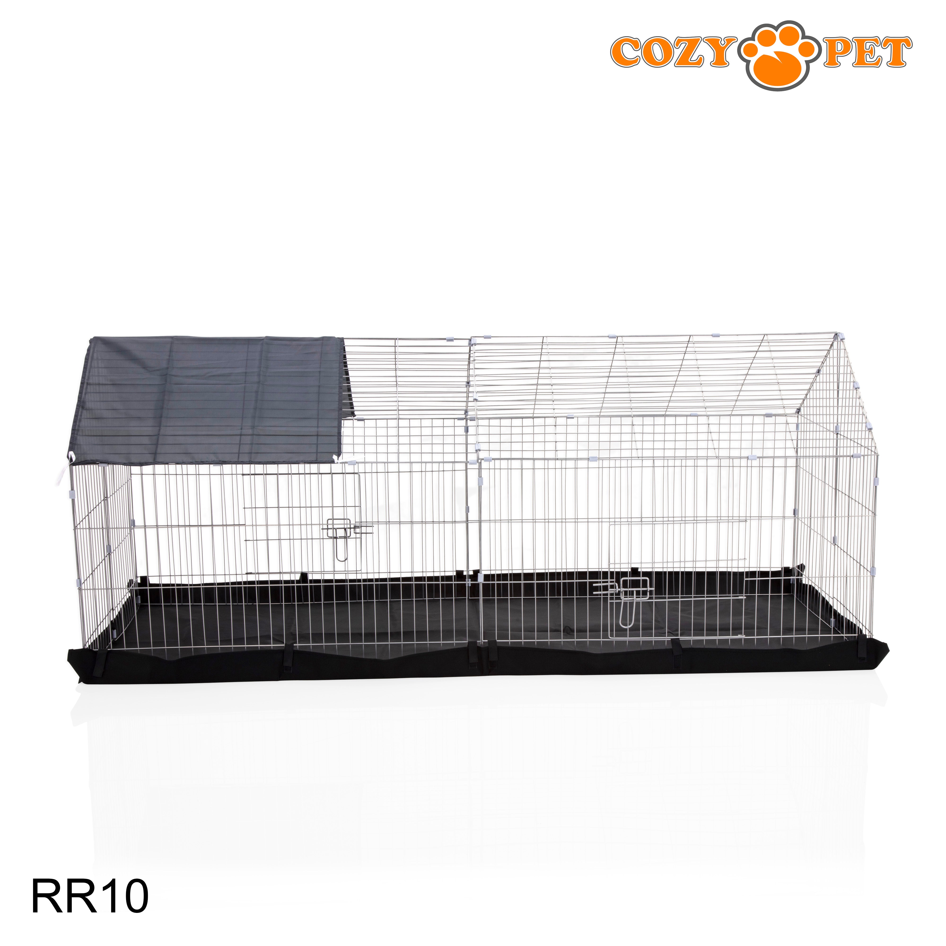 Rectangular Rabbit Run with Floor and Sunshade Model RR10 + Floor