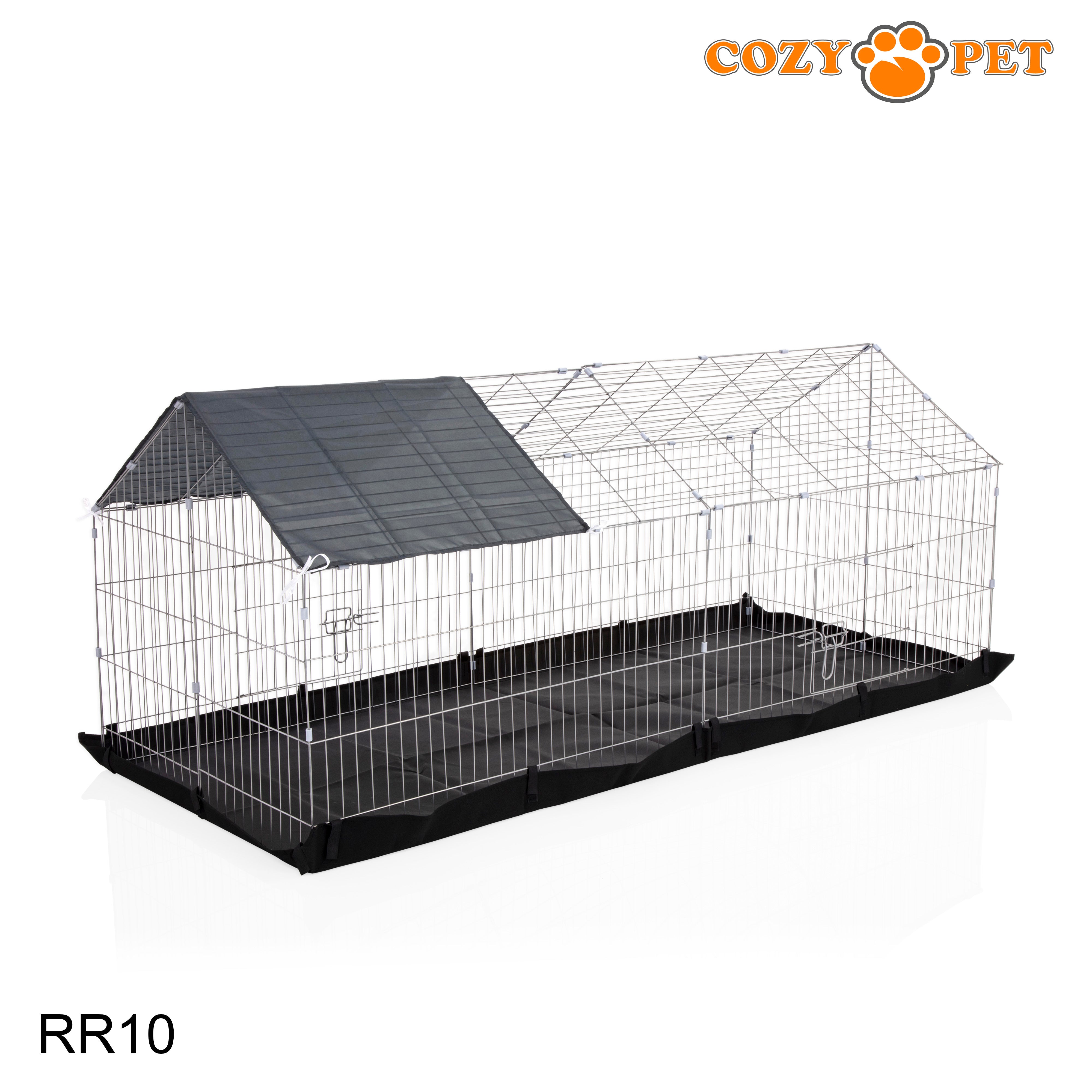 Rectangular Rabbit Run with Floor and Sunshade Model RR10 + Floor