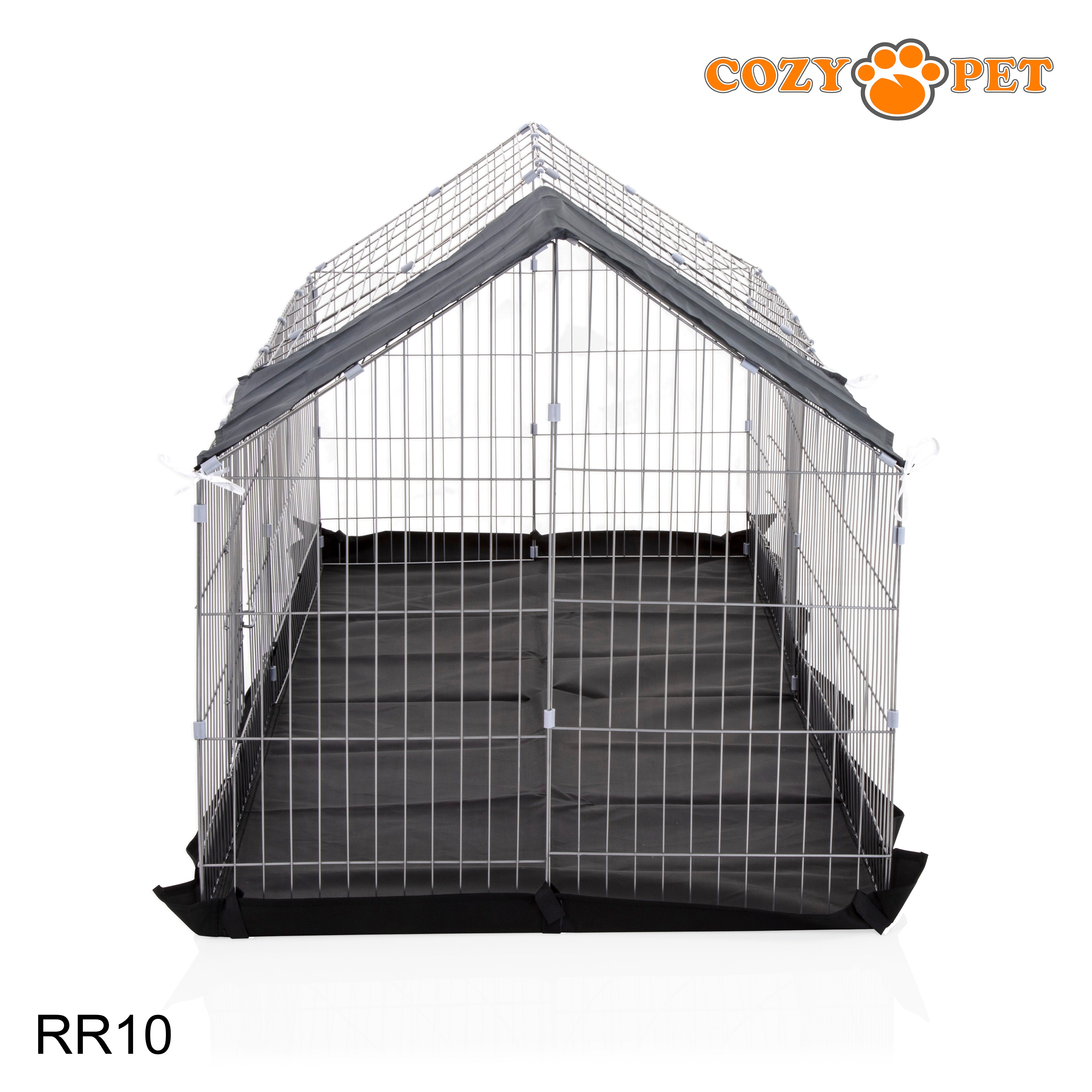 Rectangular Rabbit Run with Floor and Sunshade Model RR10 + Floor