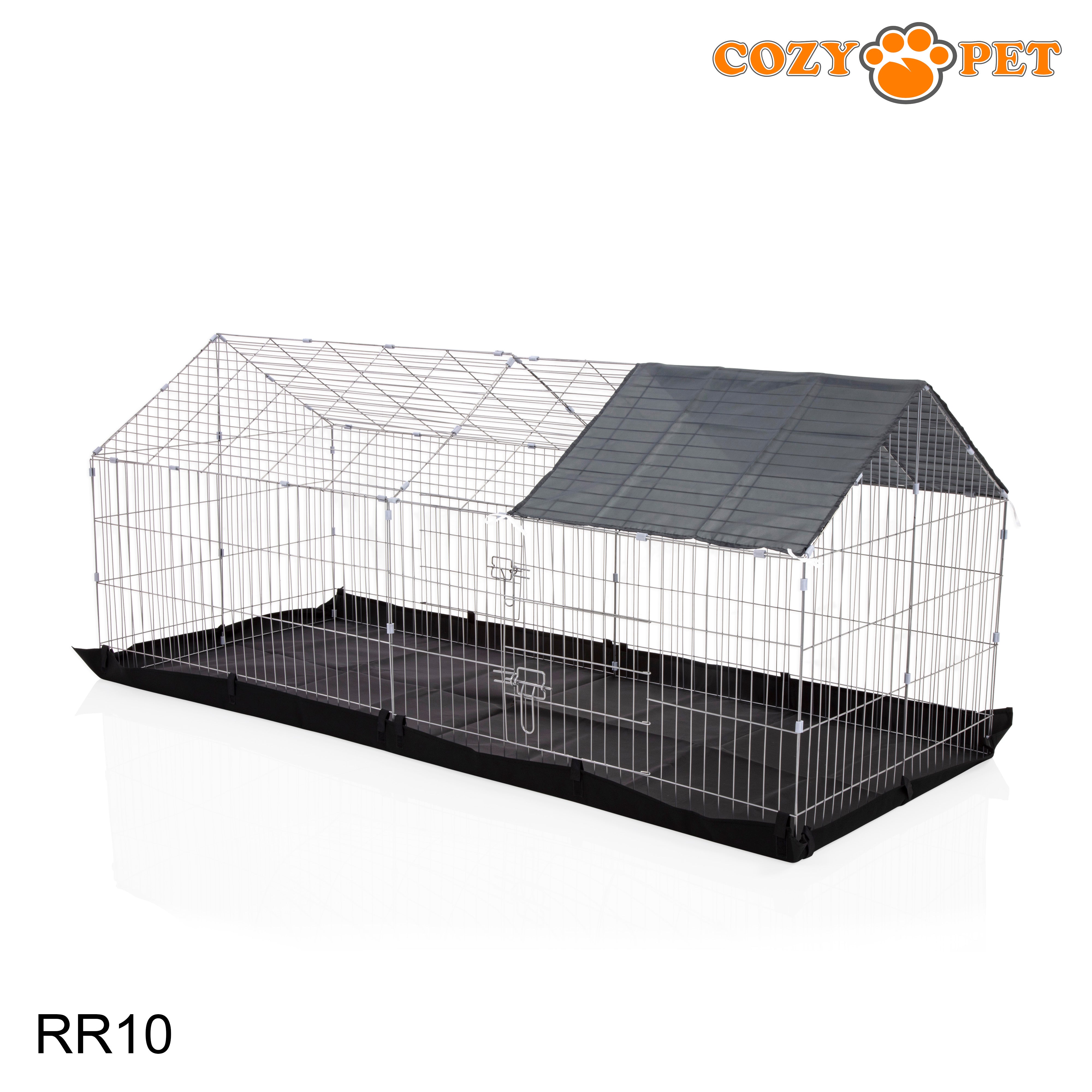 Rectangular Rabbit Run with Floor and Sunshade Model RR10 + Floor