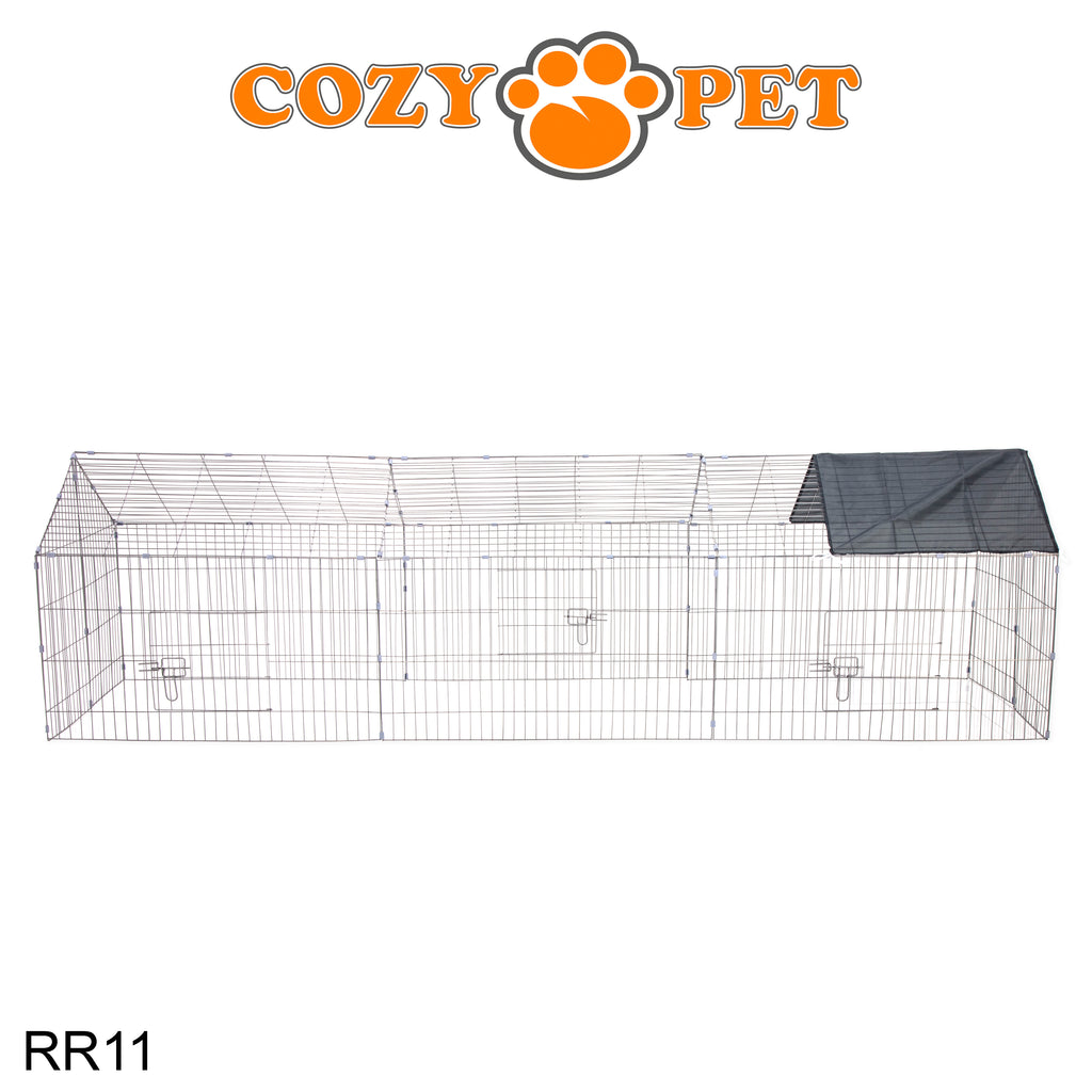 Rabbit Rectangle Rectangular Rabbit Run with Pitched Roof and Sunshade NEW Extended Mod