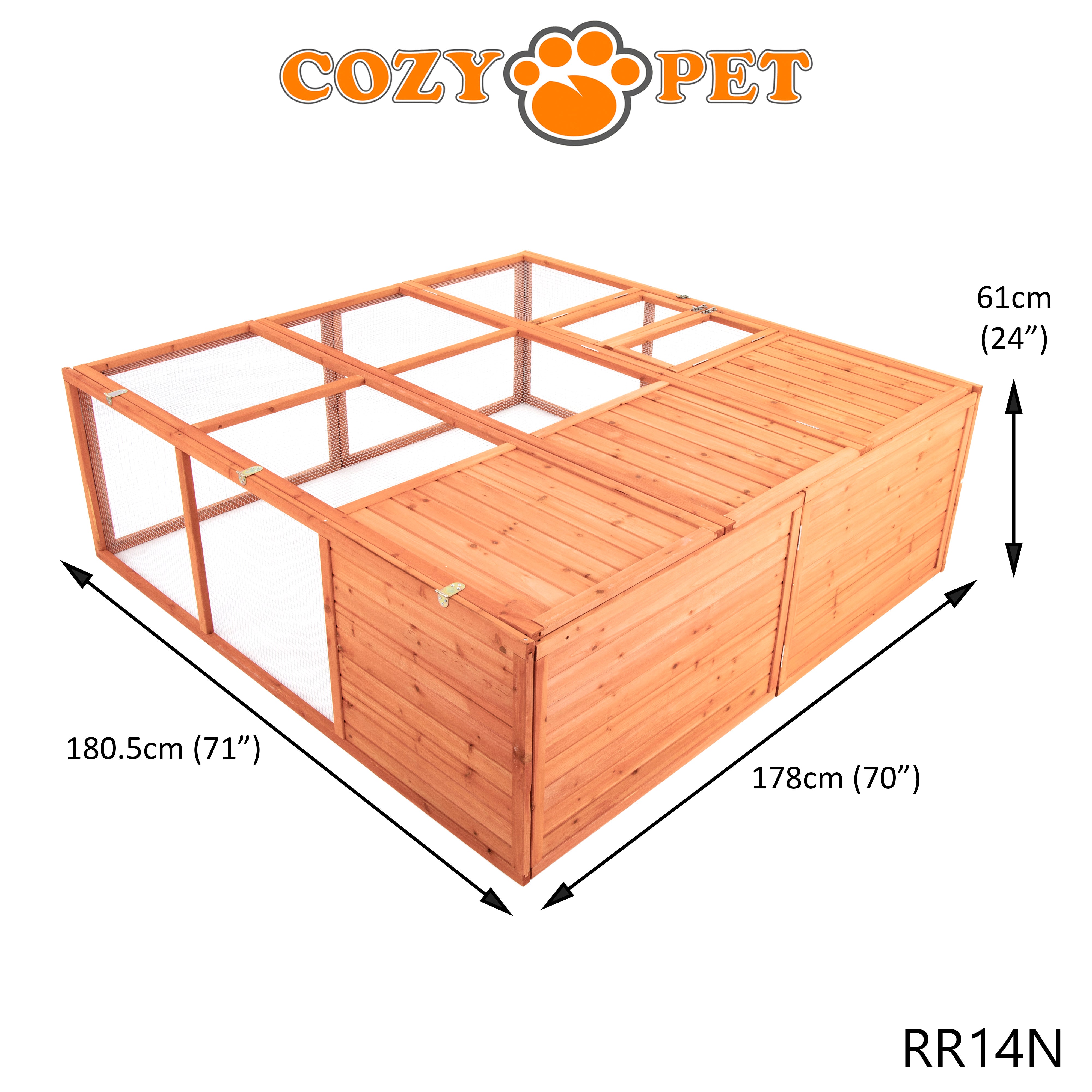 Rabbit Run Wooden Outdoor XL Chicken Run Poultry Model RR14