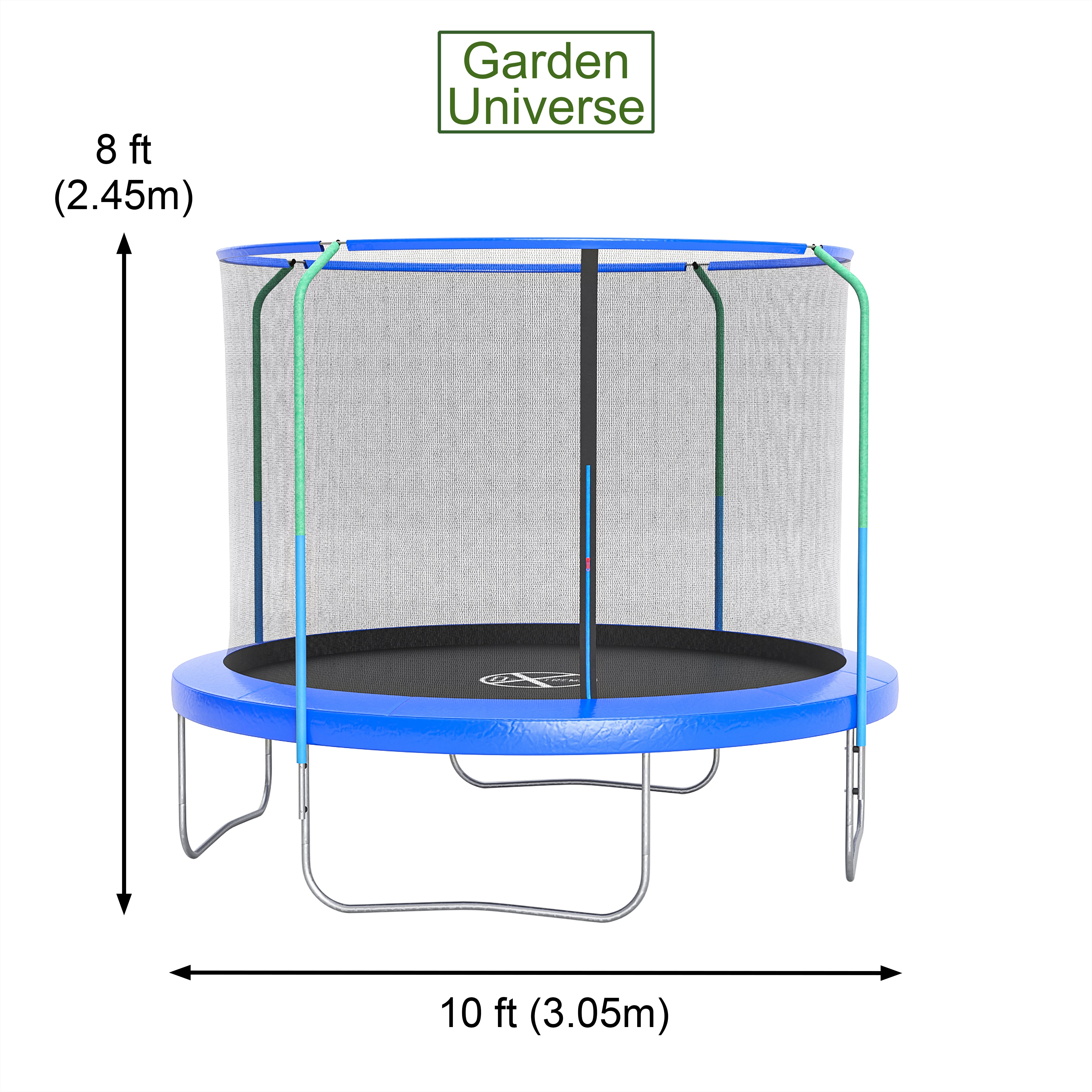 Trampoline 10ft with Safety Net and Ladder TR01-10FT-BL