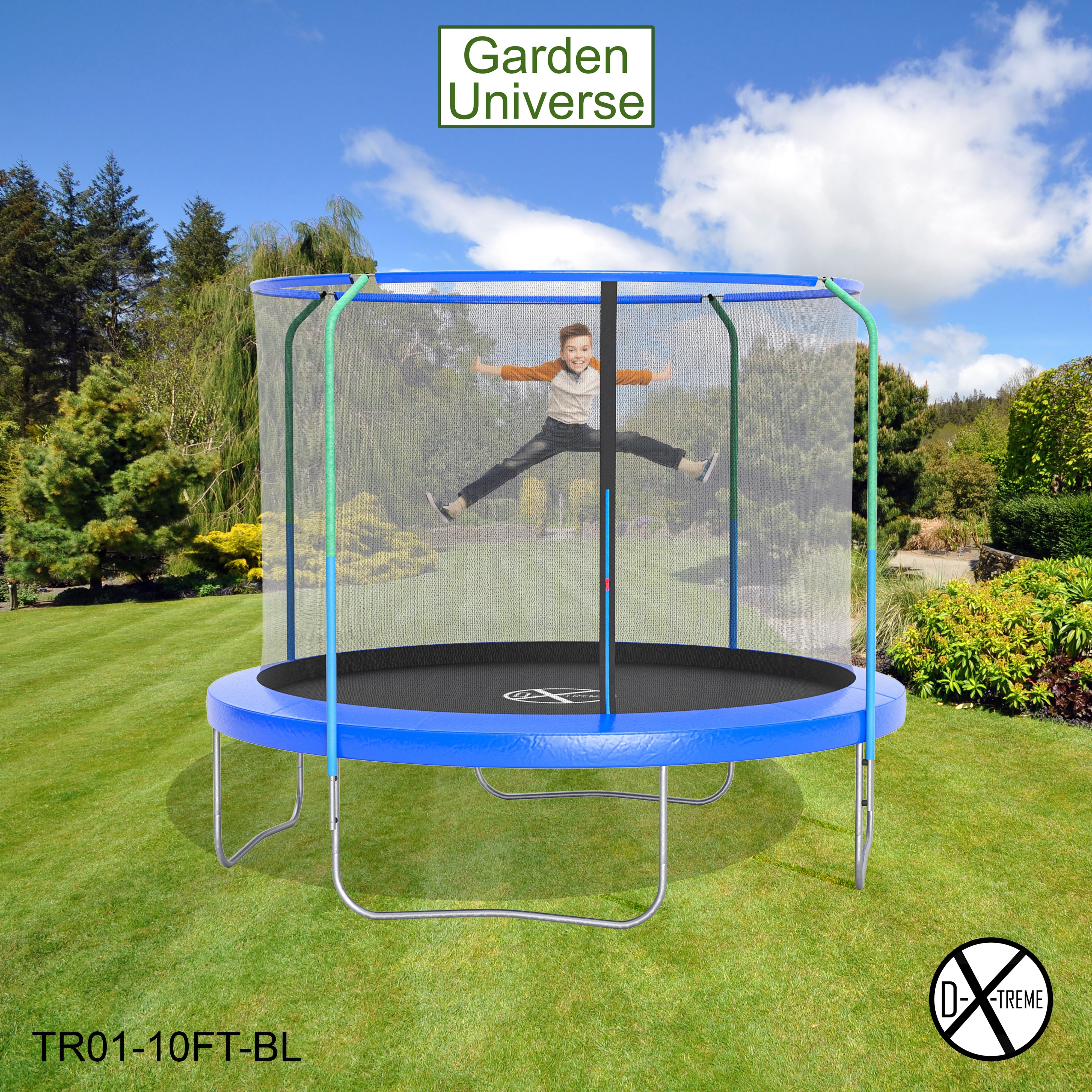 Trampoline 10ft with Safety Net and Ladder TR01-10FT-BL