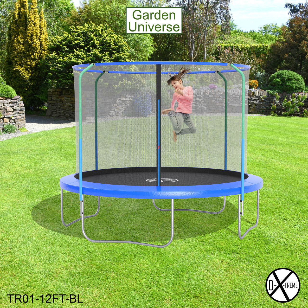 Trampoline 12ft with Safety Net and Ladder TR01-12FT-BL