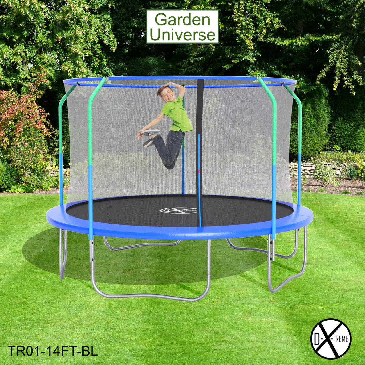 Trampoline 14ft with Safety Net and Ladder TR01-14FT-BL