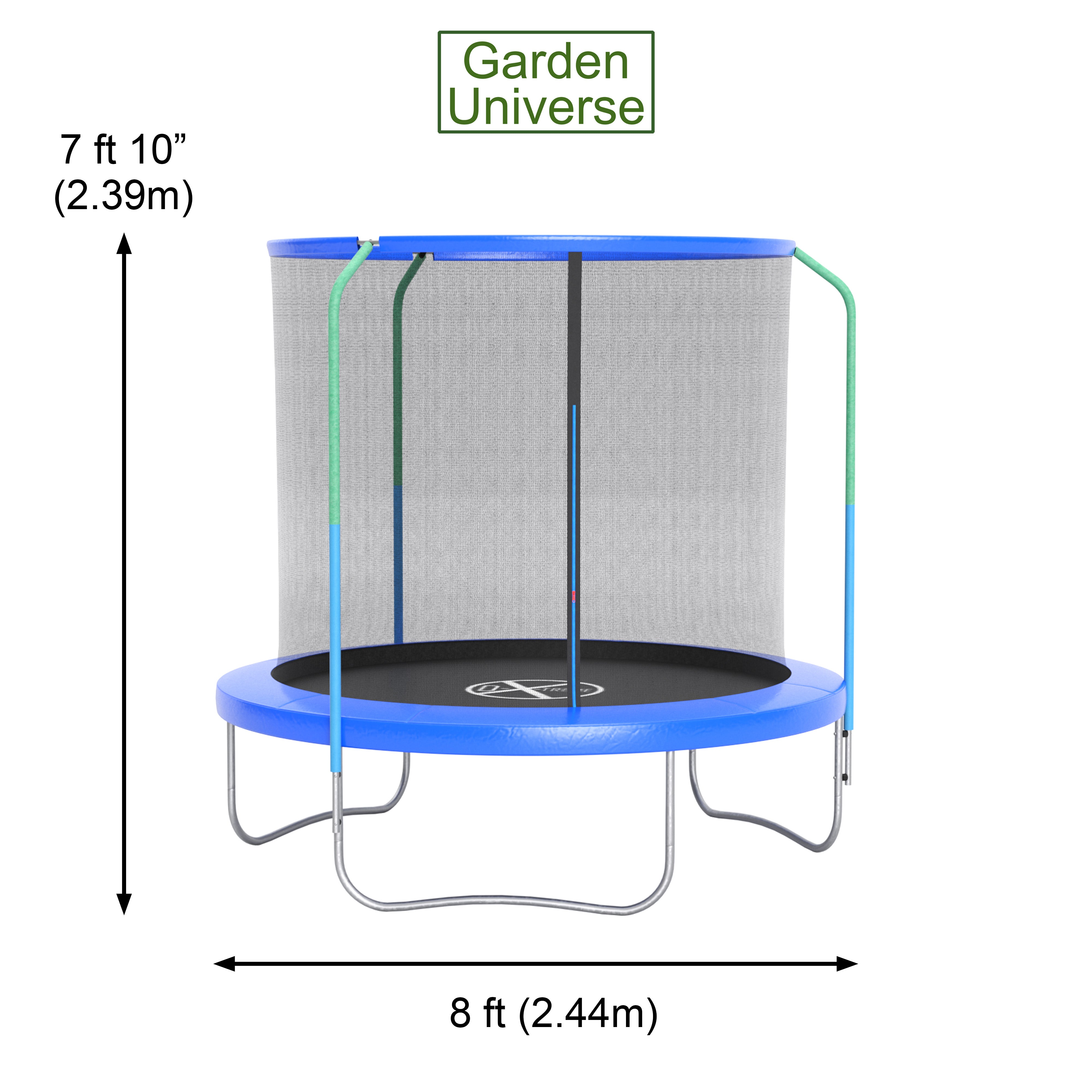 Trampoline 8ft with Safety Net and Ladder TR01-8FT-BL