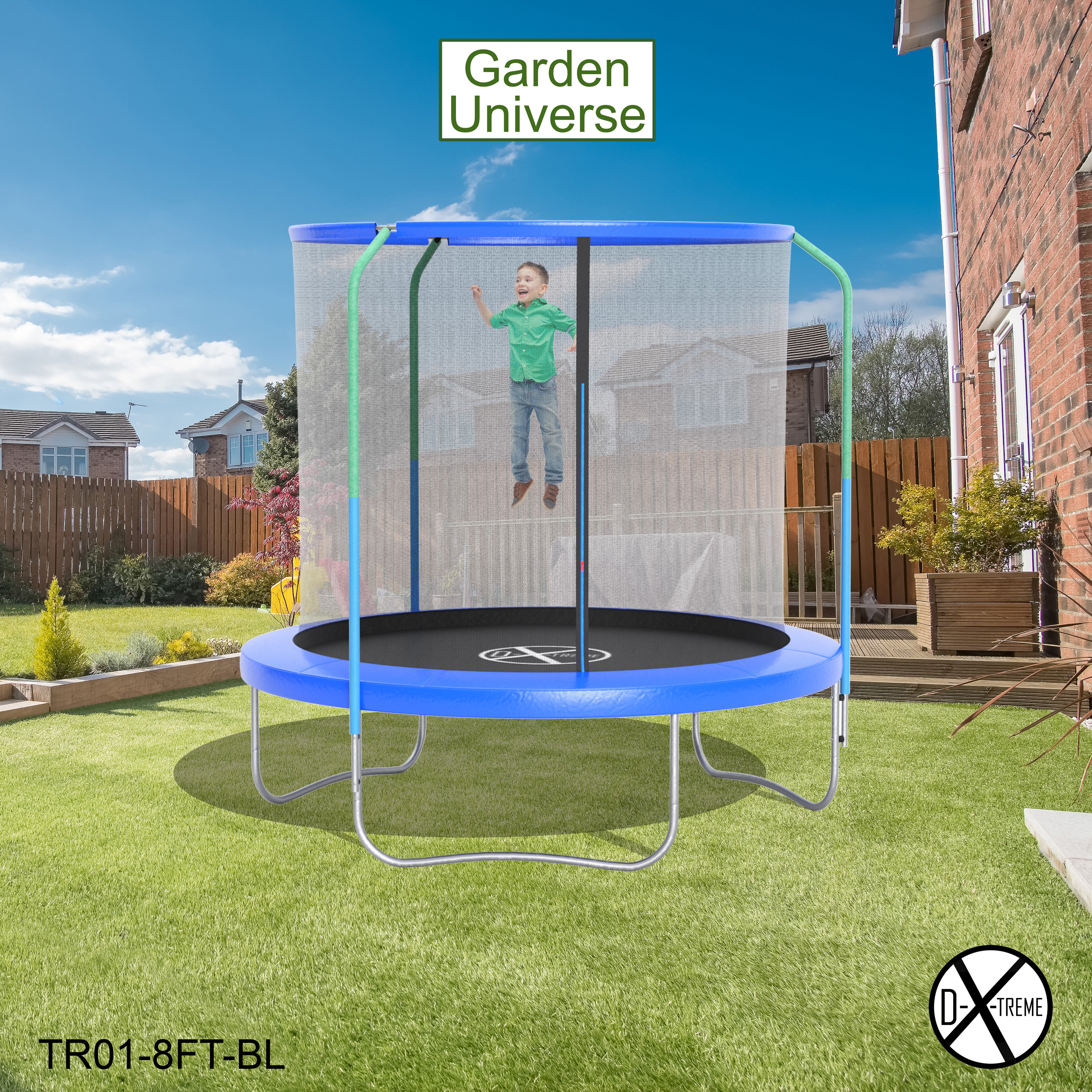 Trampoline 8ft with Safety Net and Ladder TR01-8FT-BL