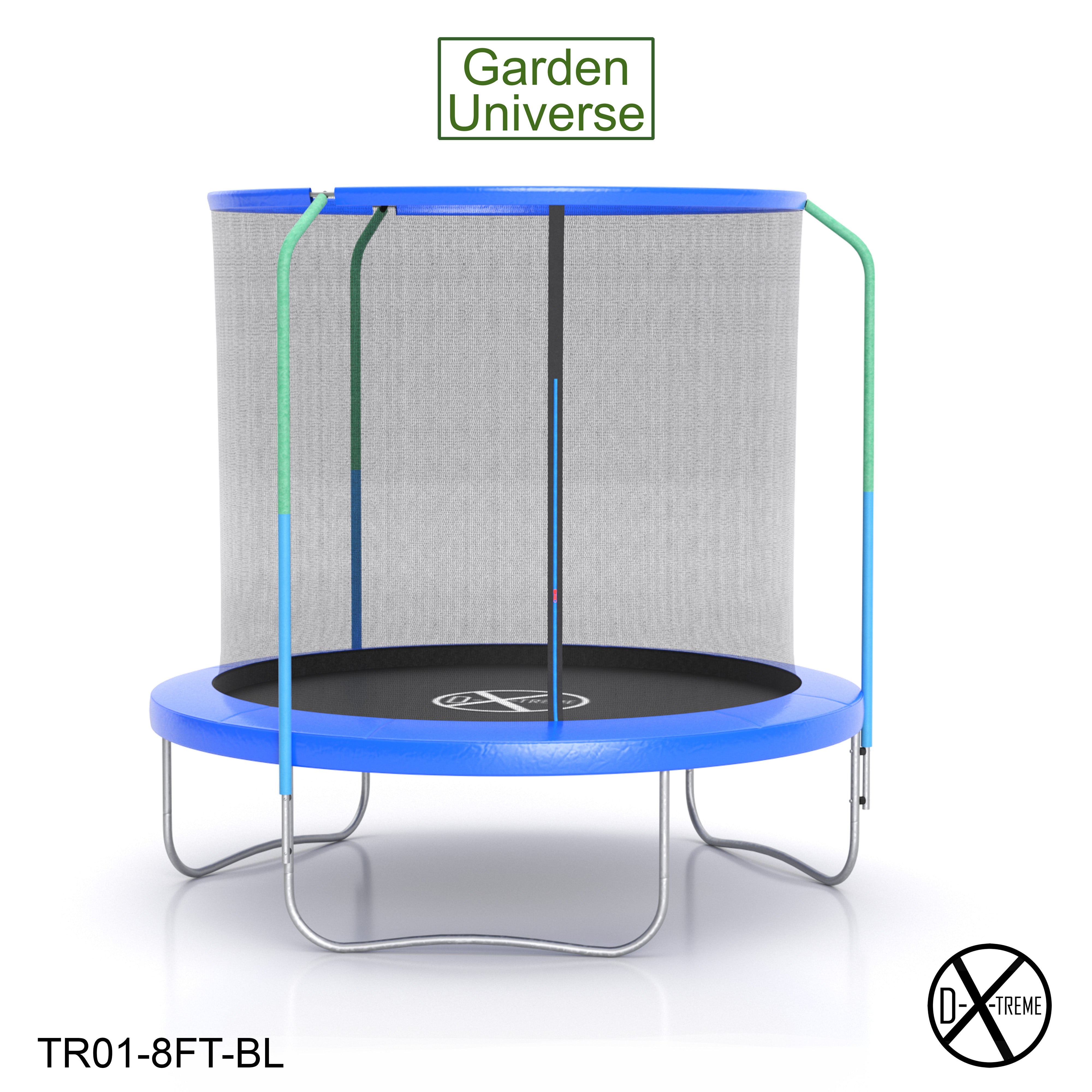 Trampoline 8ft with Safety Net and Ladder TR01-8FT-BL