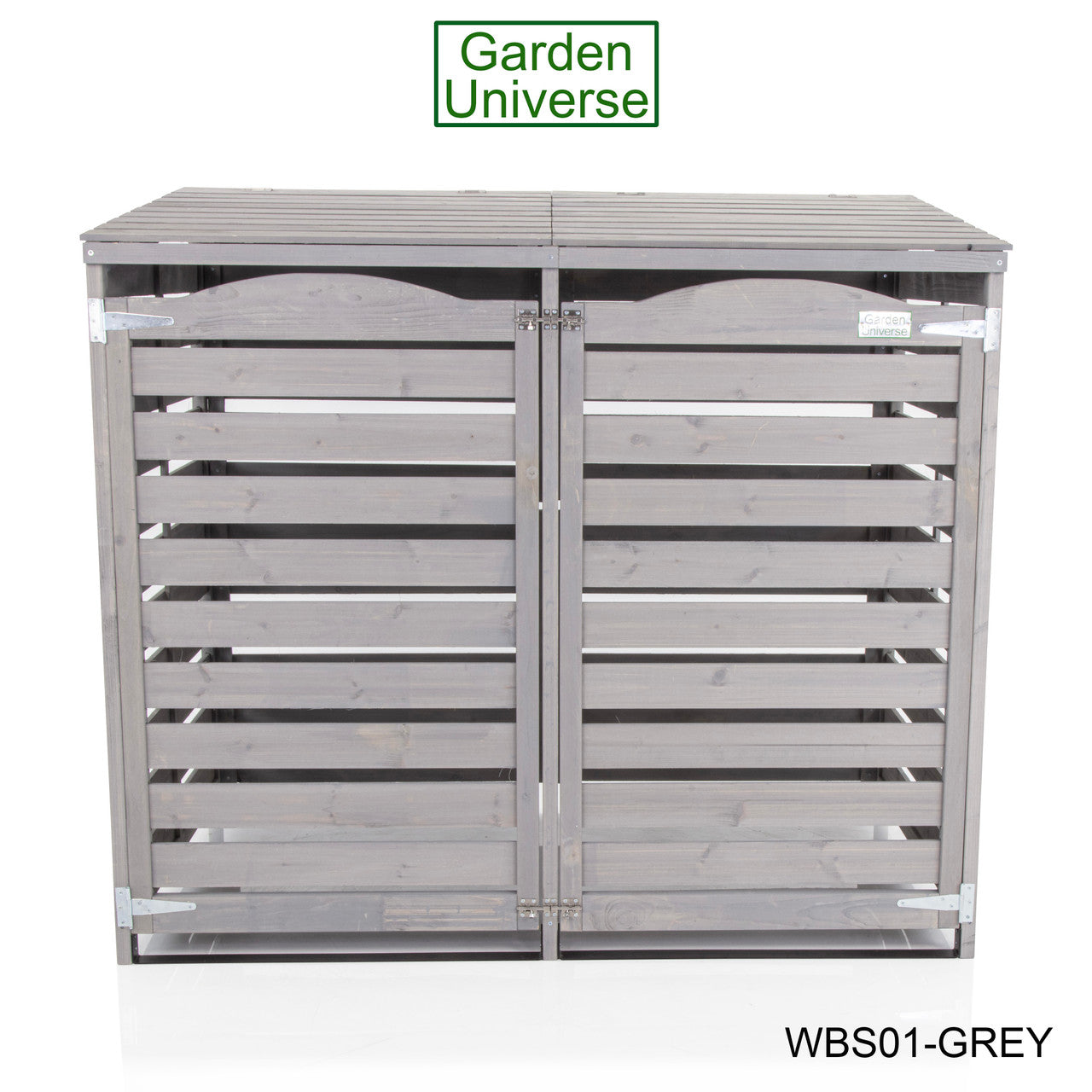 Wheelie Bin Storage Unit Double Outdoor Storage In Grey WBS01-GREY