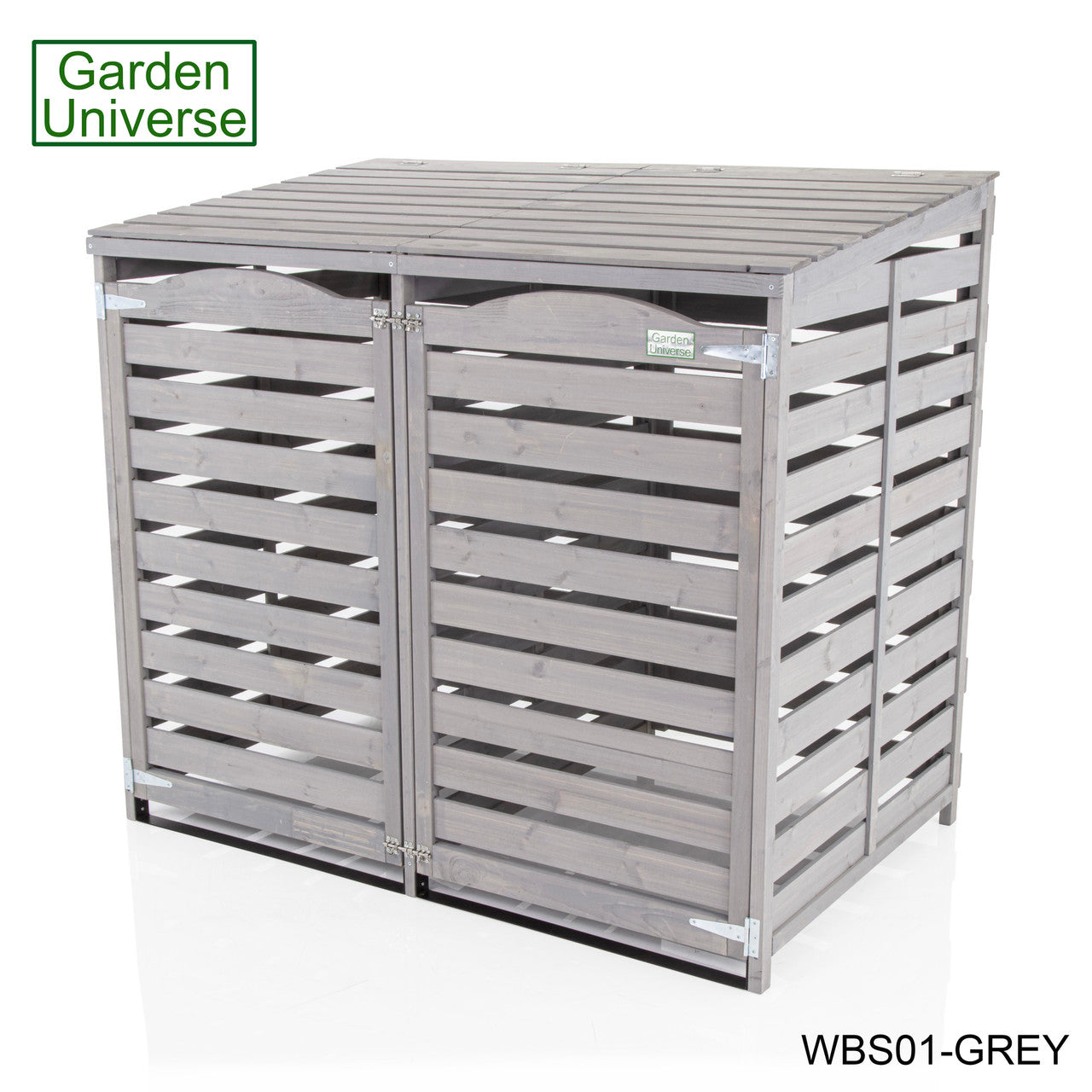 Wheelie Bin Storage Unit Double Outdoor Storage In Grey WBS01-GREY