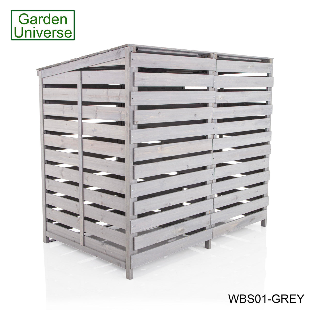 Wheelie Bin Storage Unit Double Outdoor Storage In Grey WBS01-GREY