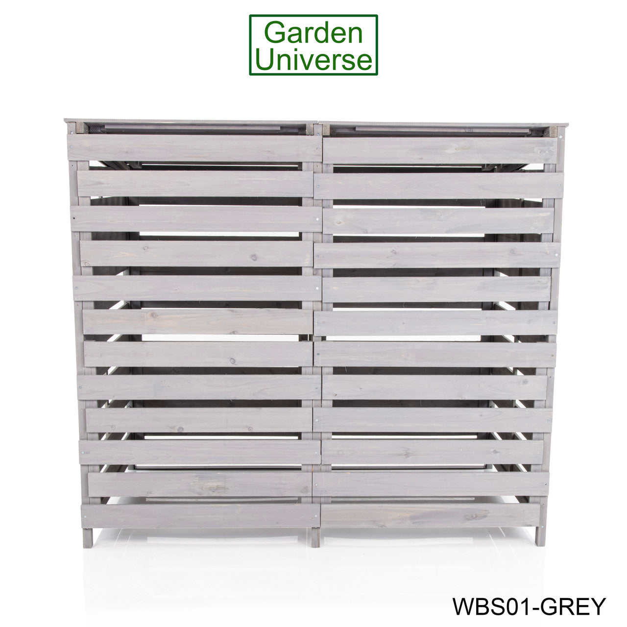 Wheelie Bin Storage Unit Double Outdoor Storage In Grey WBS01-GREY