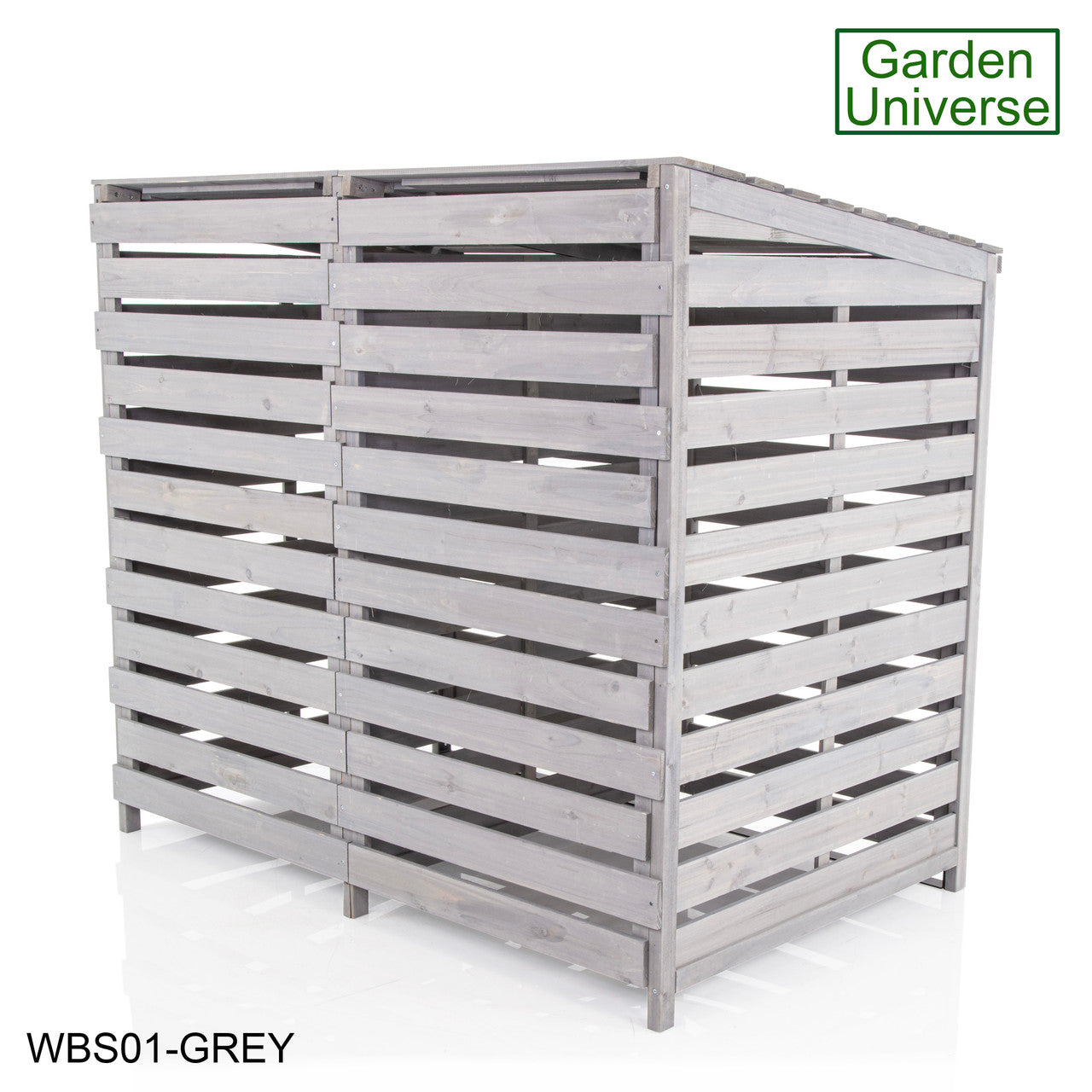 Wheelie Bin Storage Unit Double Outdoor Storage In Grey WBS01-GREY