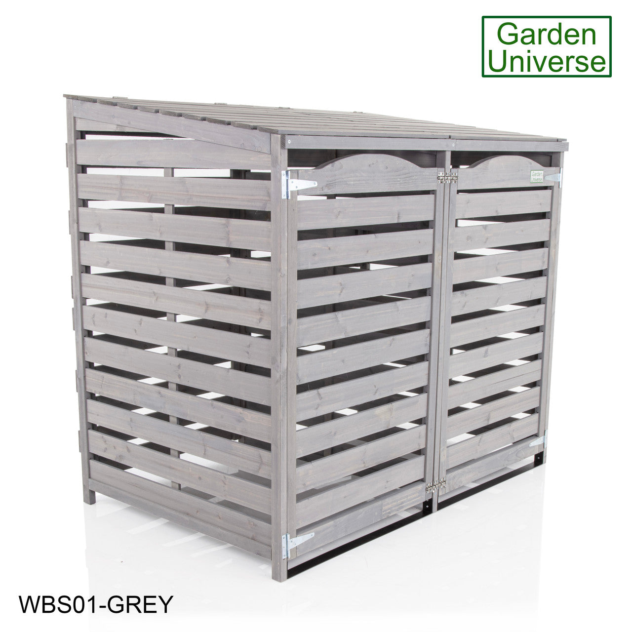 Wheelie Bin Storage Unit Double Outdoor Storage In Grey WBS01-GREY