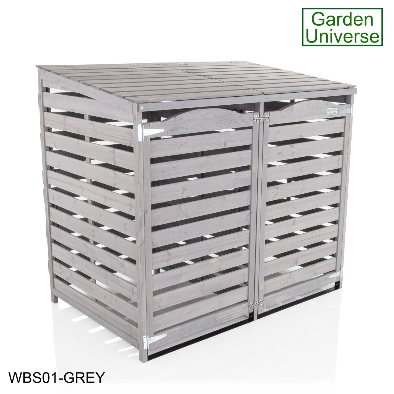 Wheelie Bin Storage Unit Double Outdoor Storage In Grey WBS01-GREY