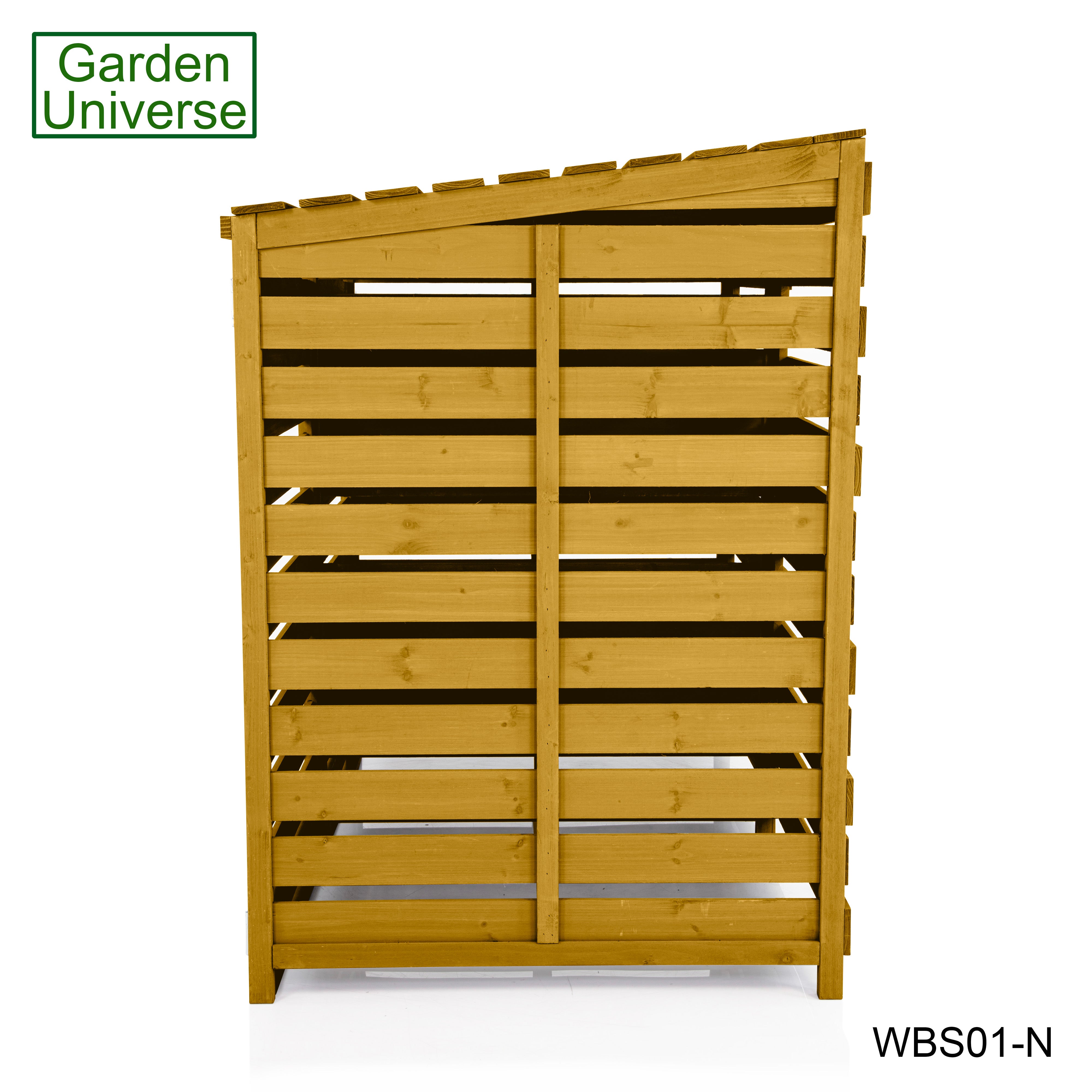 Wheelie Bin Storage Unit Double Outdoor Storage In Natural Wood WBS01-N