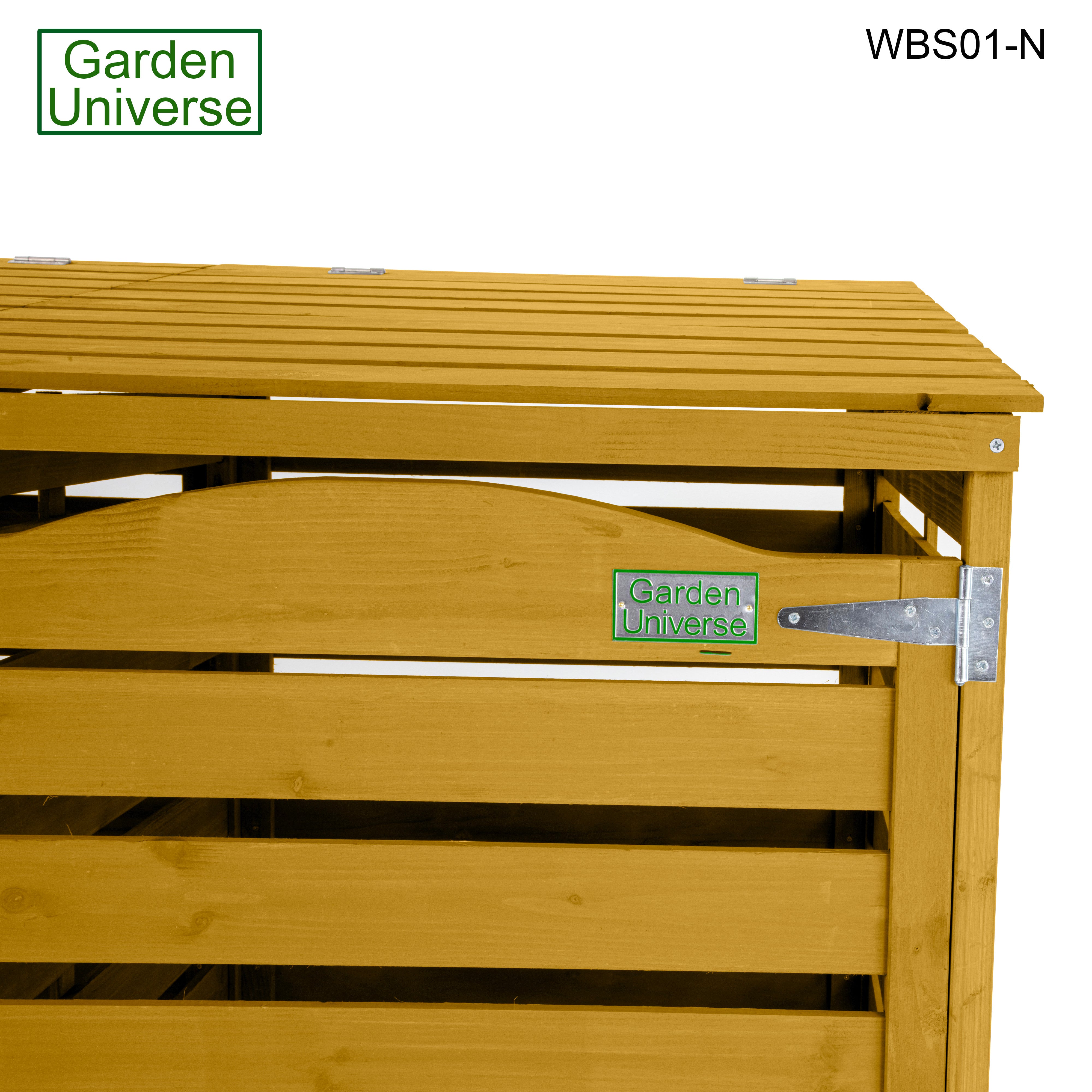 Wheelie Bin Storage Unit Double Outdoor Storage In Natural Wood WBS01-N