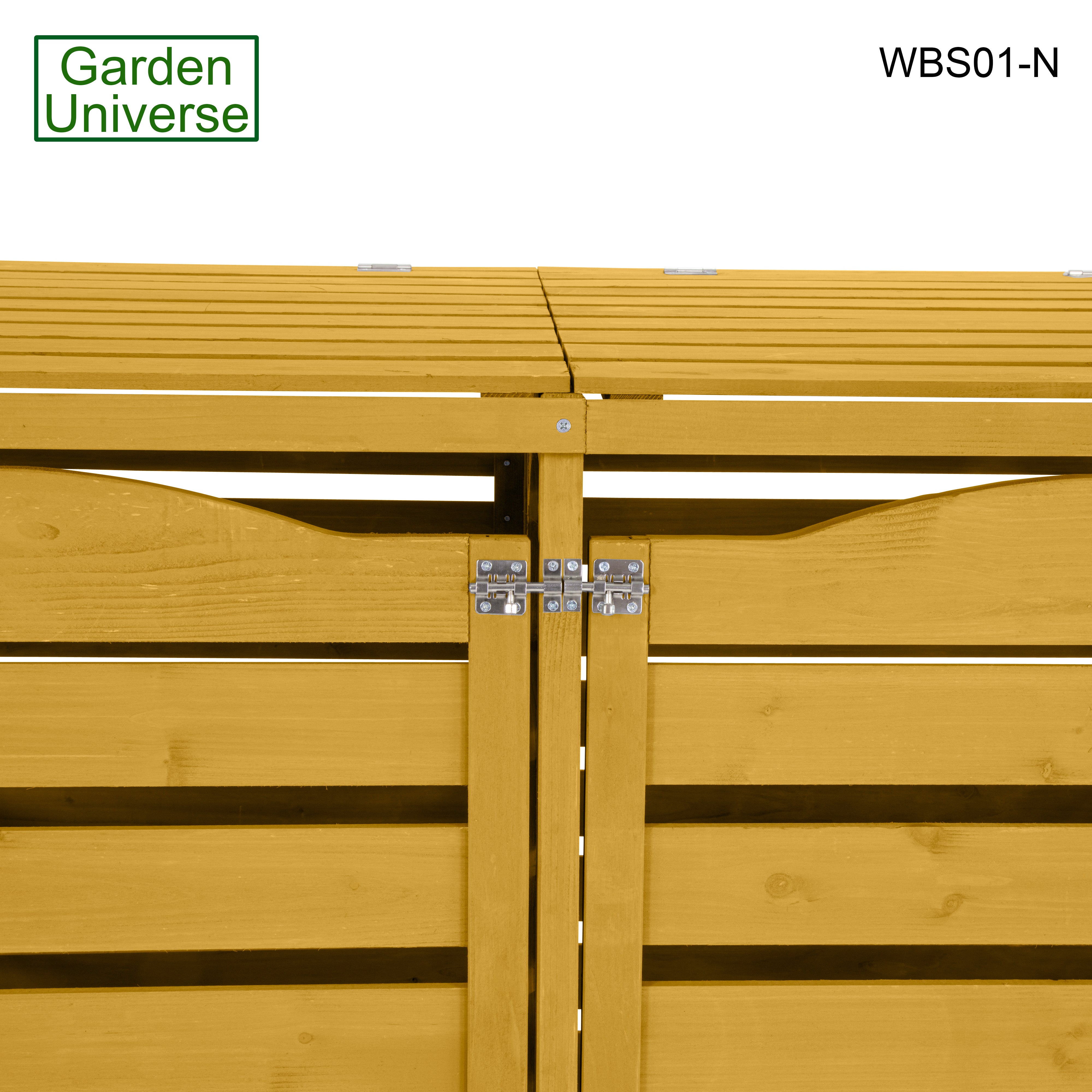 Wheelie Bin Storage Unit Double Outdoor Storage In Natural Wood WBS01-N