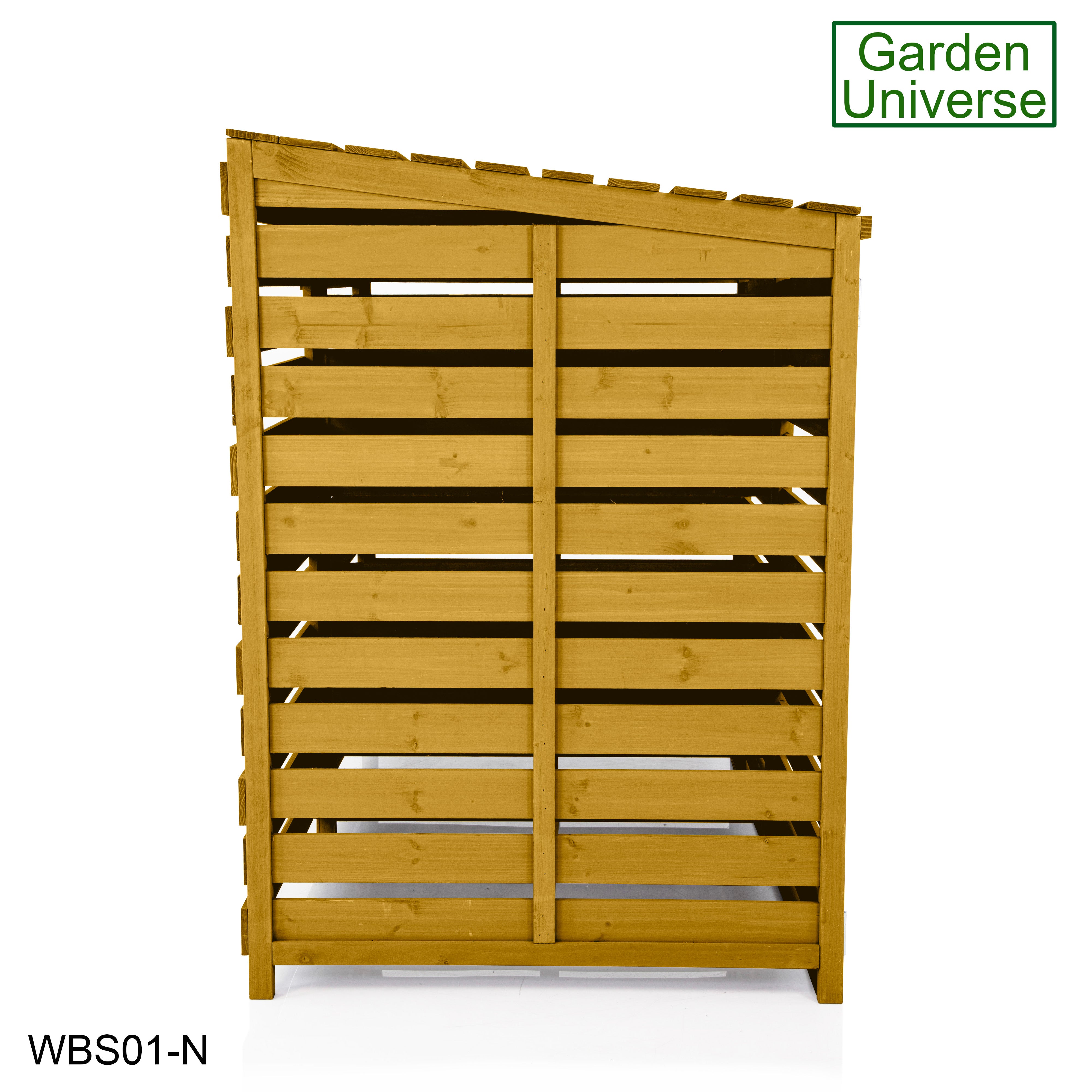 Wheelie Bin Storage Unit Double Outdoor Storage In Natural Wood WBS01-N