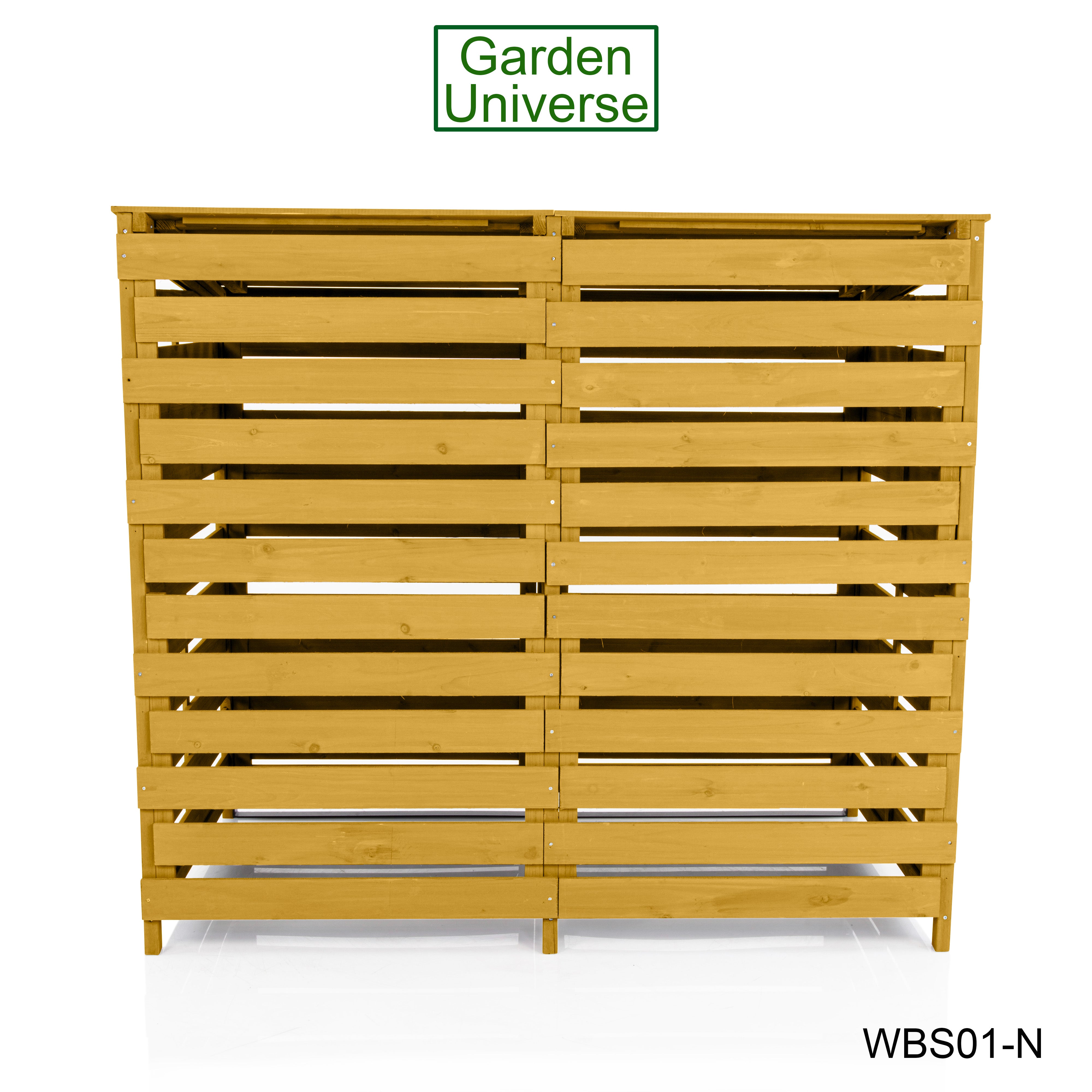 Wheelie Bin Storage Unit Double Outdoor Storage In Natural Wood WBS01-N