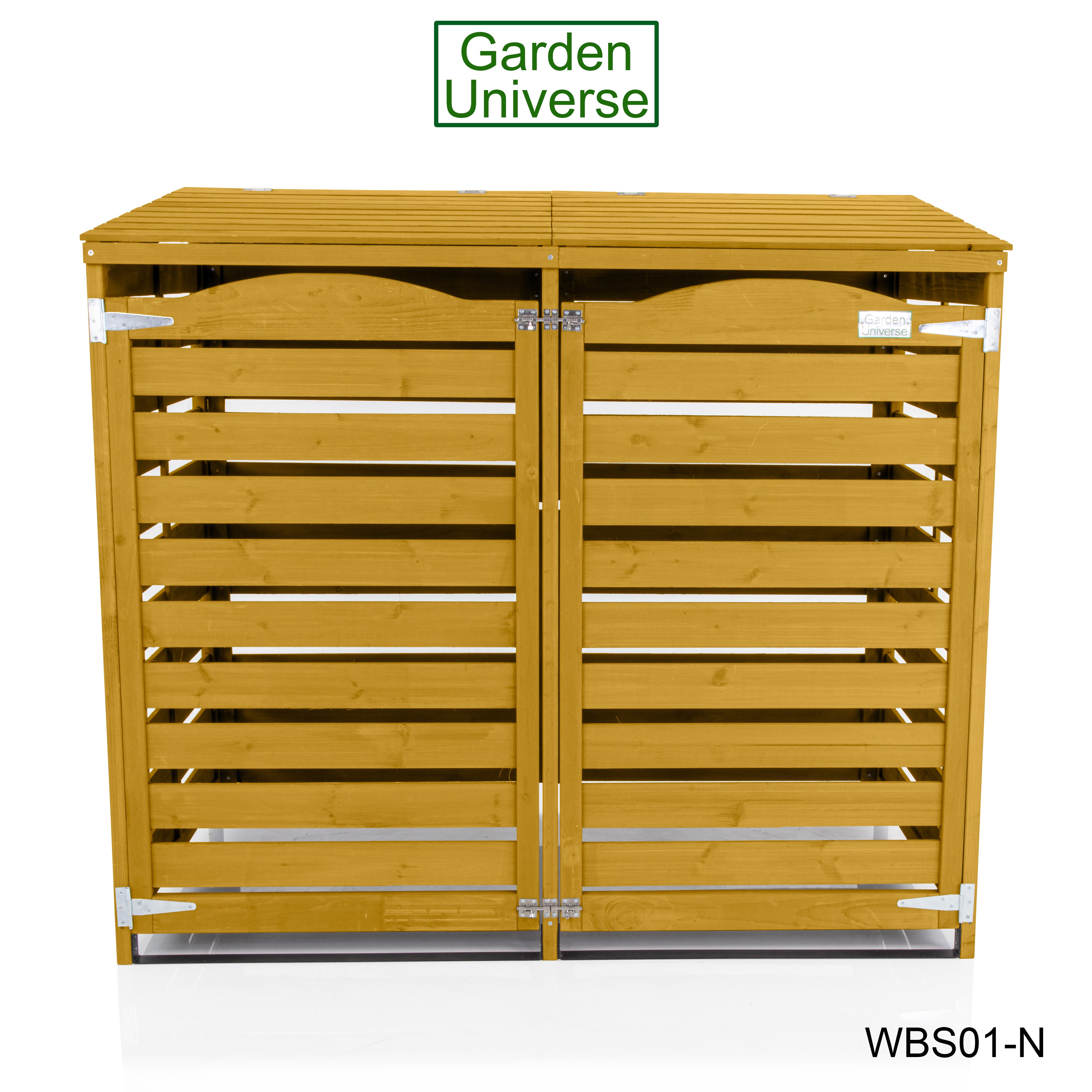 Wheelie Bin Storage Unit Double Outdoor Storage In Natural Wood WBS01-N