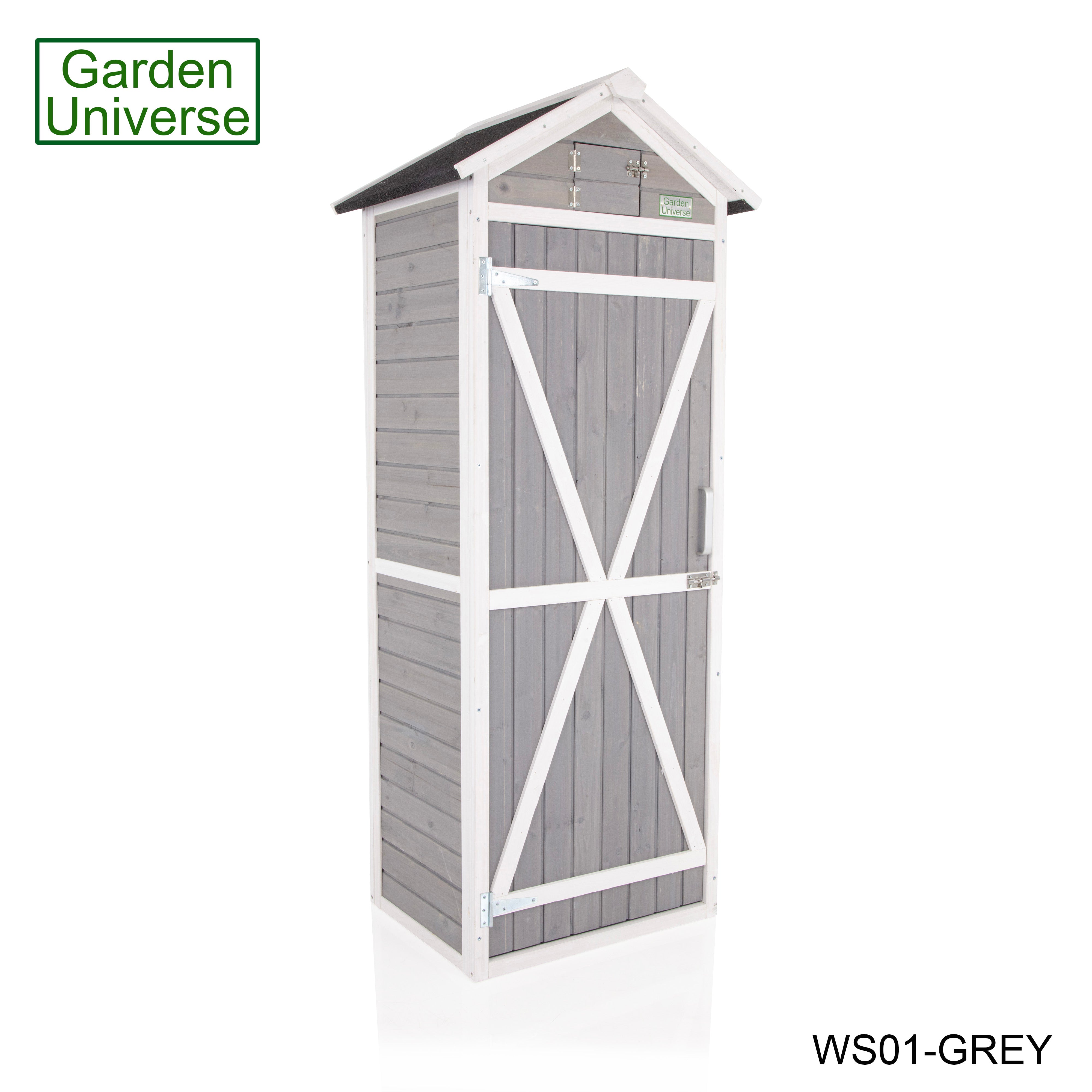 Tool Shed Storage Unit Outdoor Storage In Grey WS01-GREY