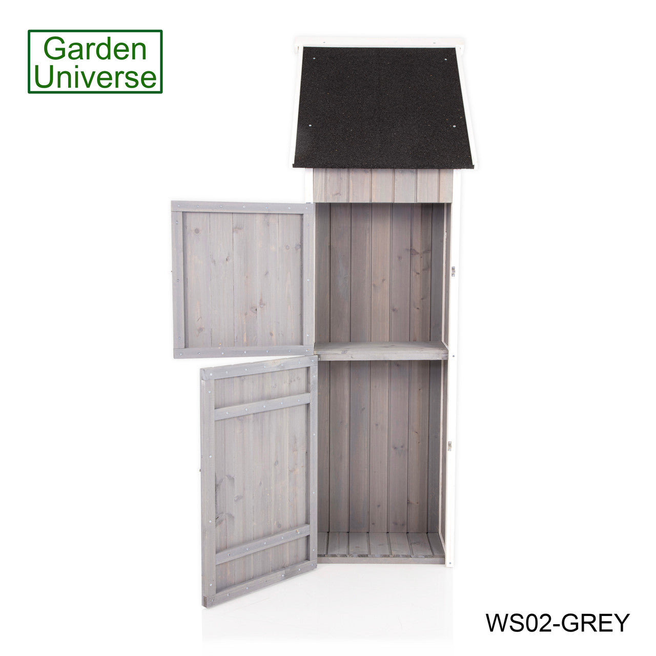 Tool Shed Storage Unit Outdoor Storage In Grey WS02-GREY