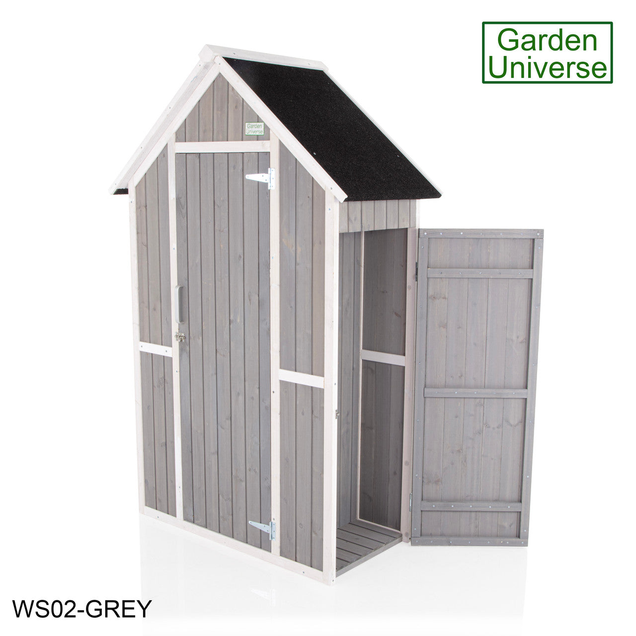 Tool Shed Storage Unit Outdoor Storage In Grey WS02-GREY