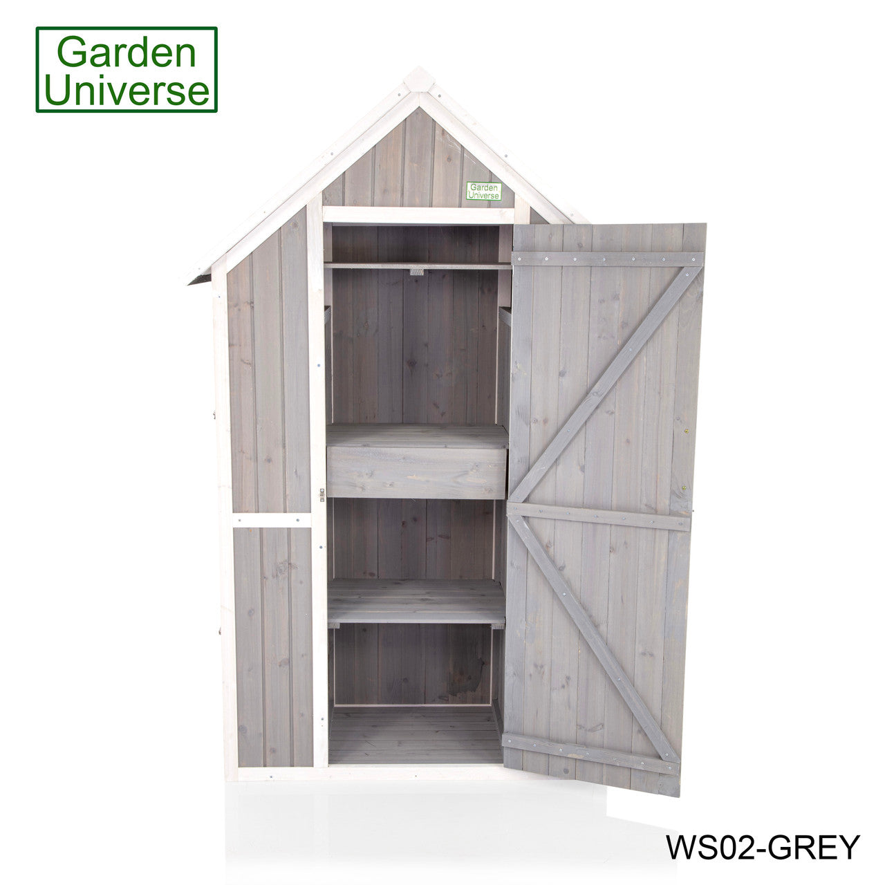 Tool Shed Storage Unit Outdoor Storage In Grey WS02-GREY