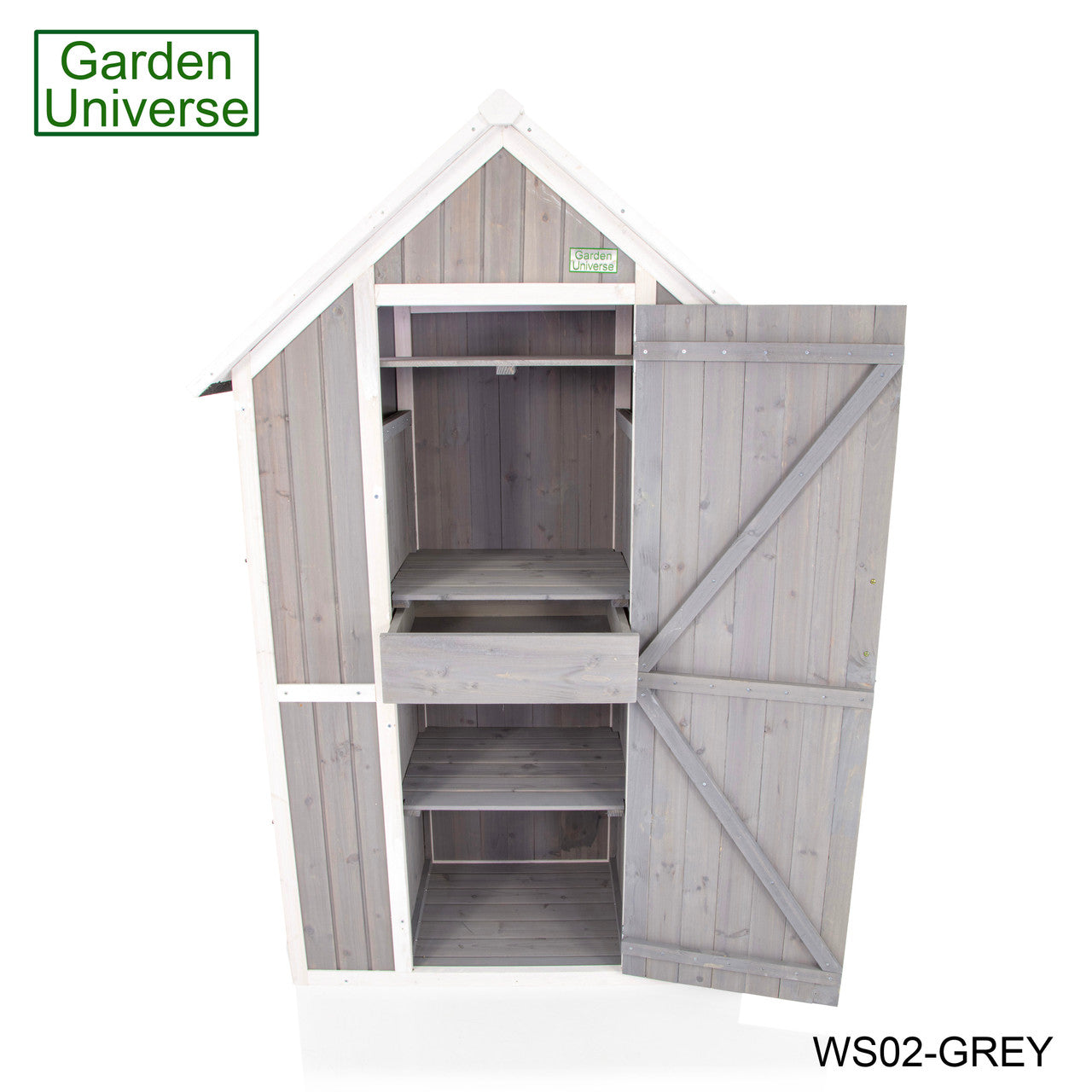 Tool Shed Storage Unit Outdoor Storage In Grey WS02-GREY