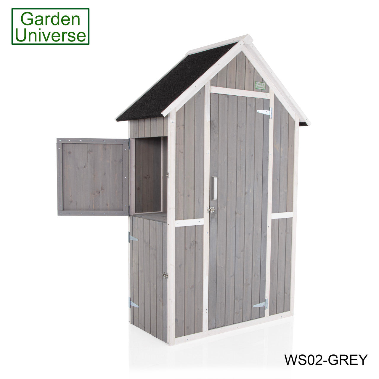 Tool Shed Storage Unit Outdoor Storage In Grey WS02-GREY