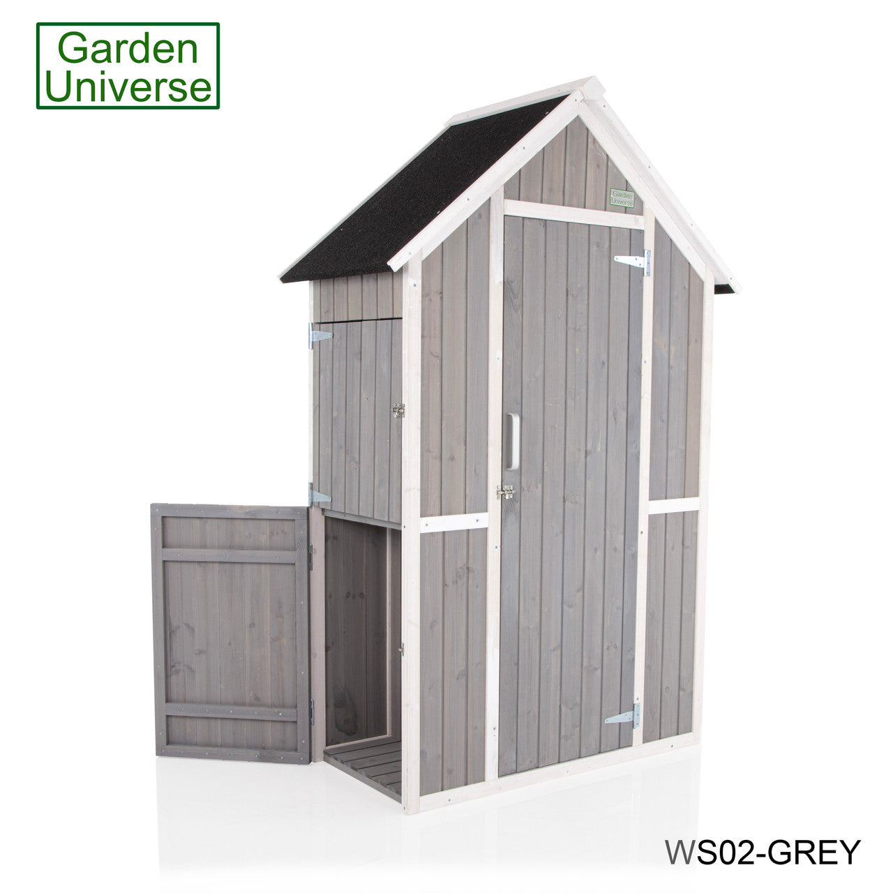 Tool Shed Storage Unit Outdoor Storage In Grey WS02-GREY