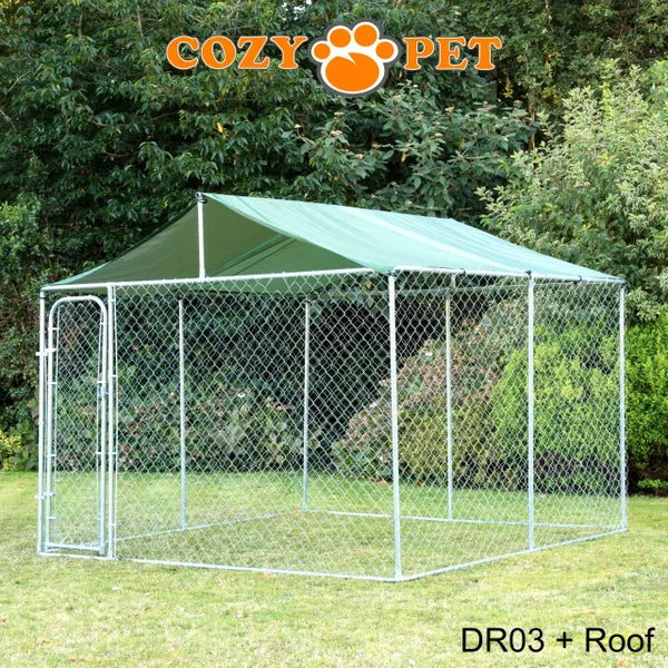 Dog Run with Roof 10ft x 10ft Model DR03 + Roof