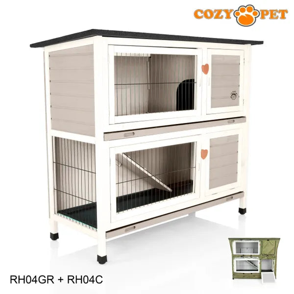 Rabbit Hutch 4ft with Cover - RH04GR + RH04C