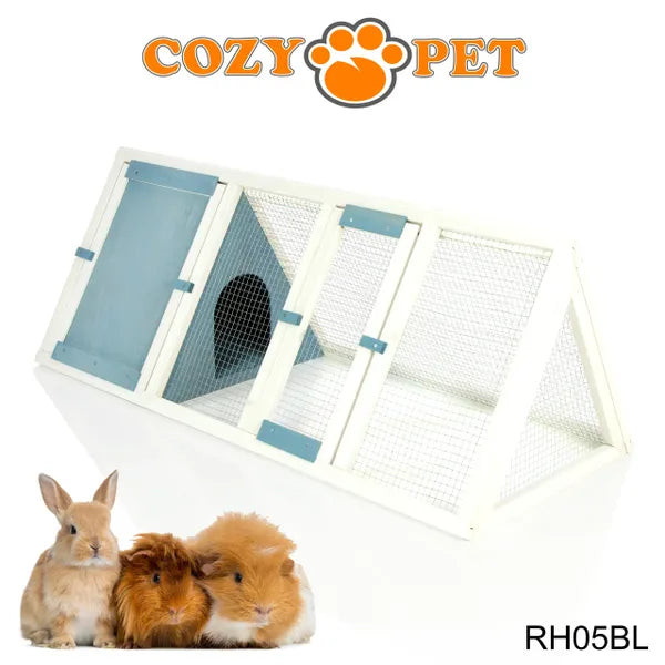 Rabbit Hutch with Run Triangular - Blue - RH05BL