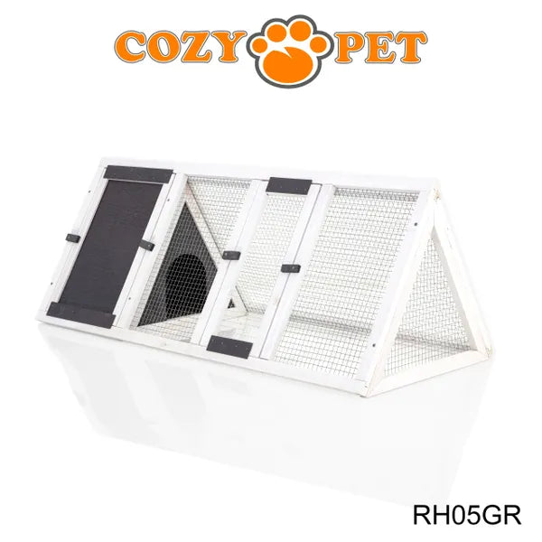 Rabbit Hutch with Run Triangular - Grey - RH05GR