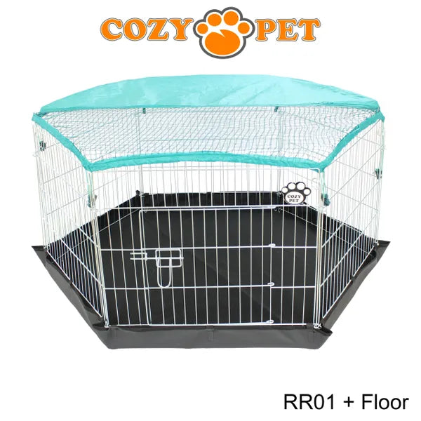 Rabbit Run 6 Panel with Sunshade and Floor Model RR01 + Floor