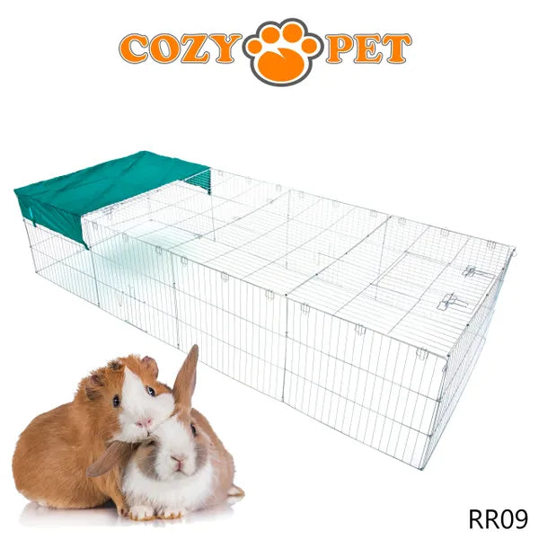 2.85m XXL Rectangular Rabbit Run with Sunshade Model RR09